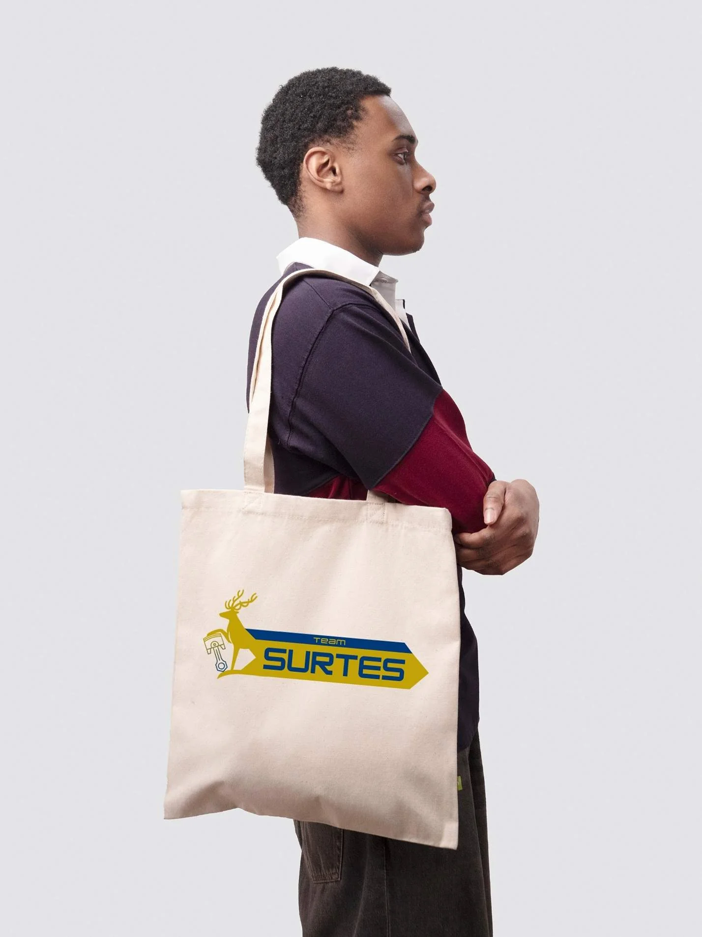 Team SURTES Organic Cotton Printed Tote Bag