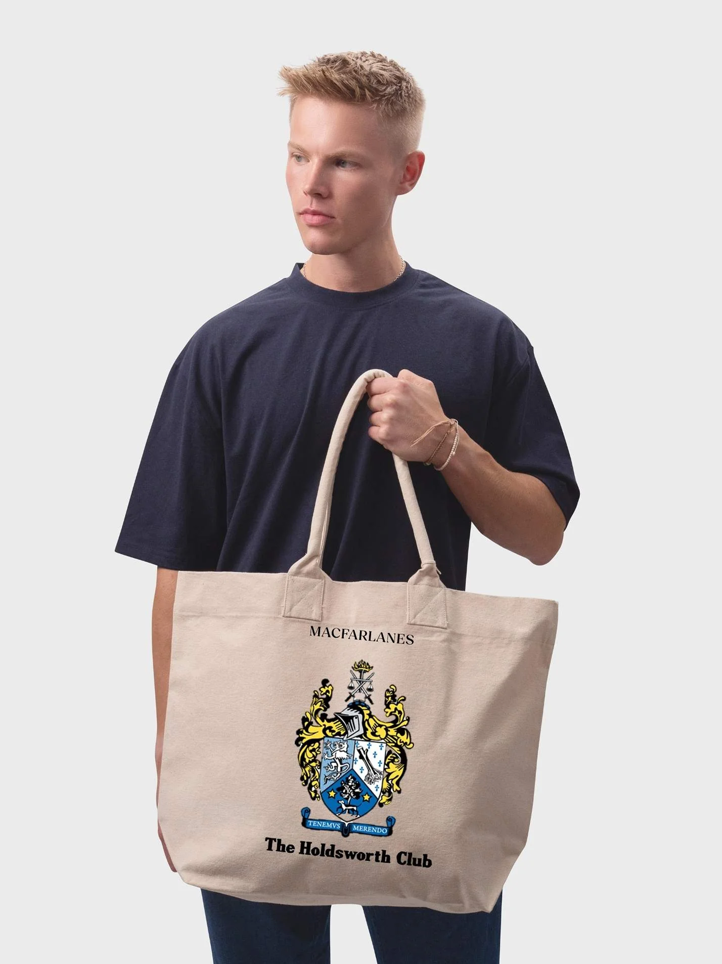 The Holdsworth Club Cotton Canvas Printed Shopper Bag