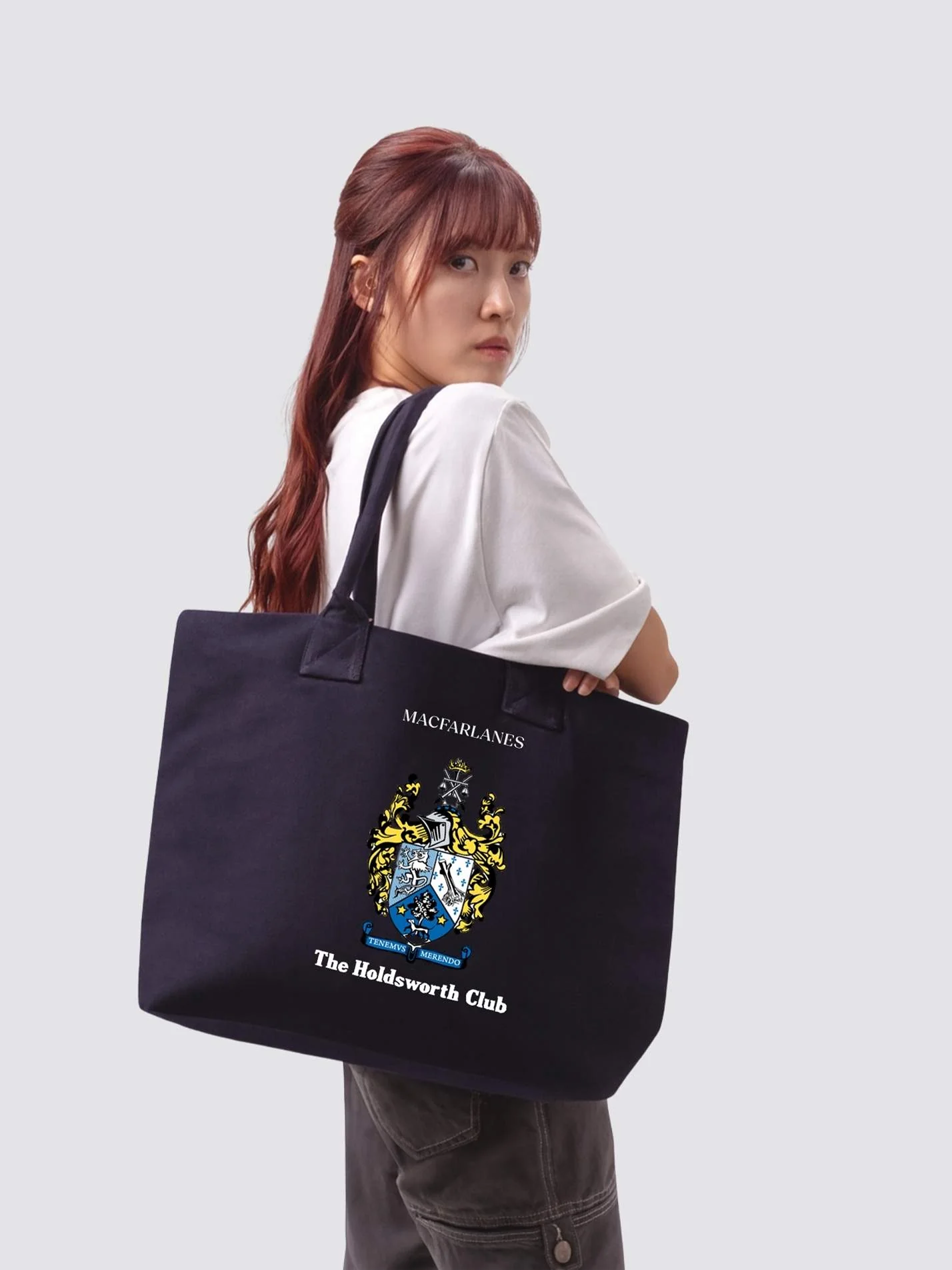 The Holdsworth Club Cotton Canvas Printed Shopper Bag - Image 2