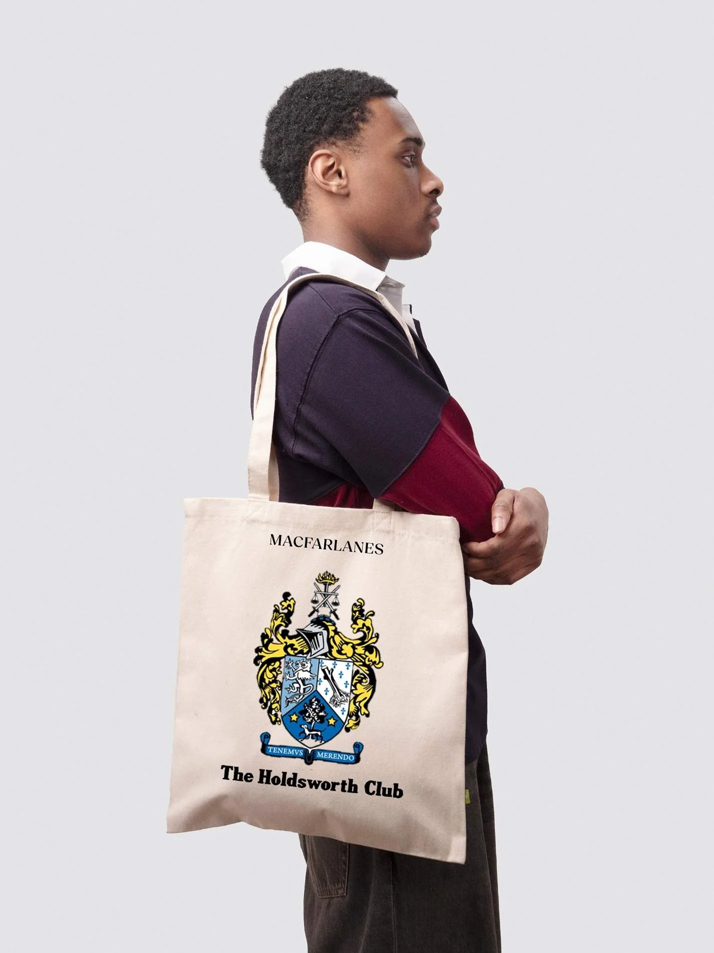 The Holdsworth Club Organic Cotton Printed Tote Bag