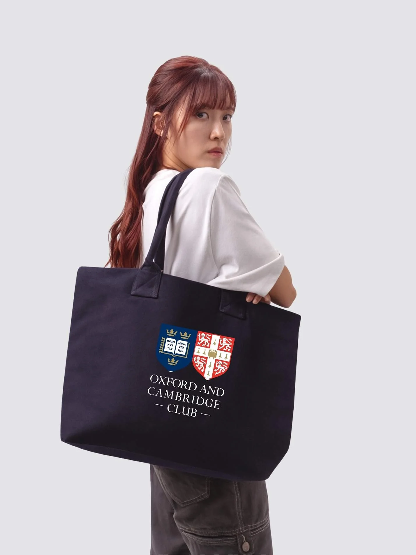 The Oxford and Cambridge Club Cotton Canvas Printed Shopper Bag - Image 2