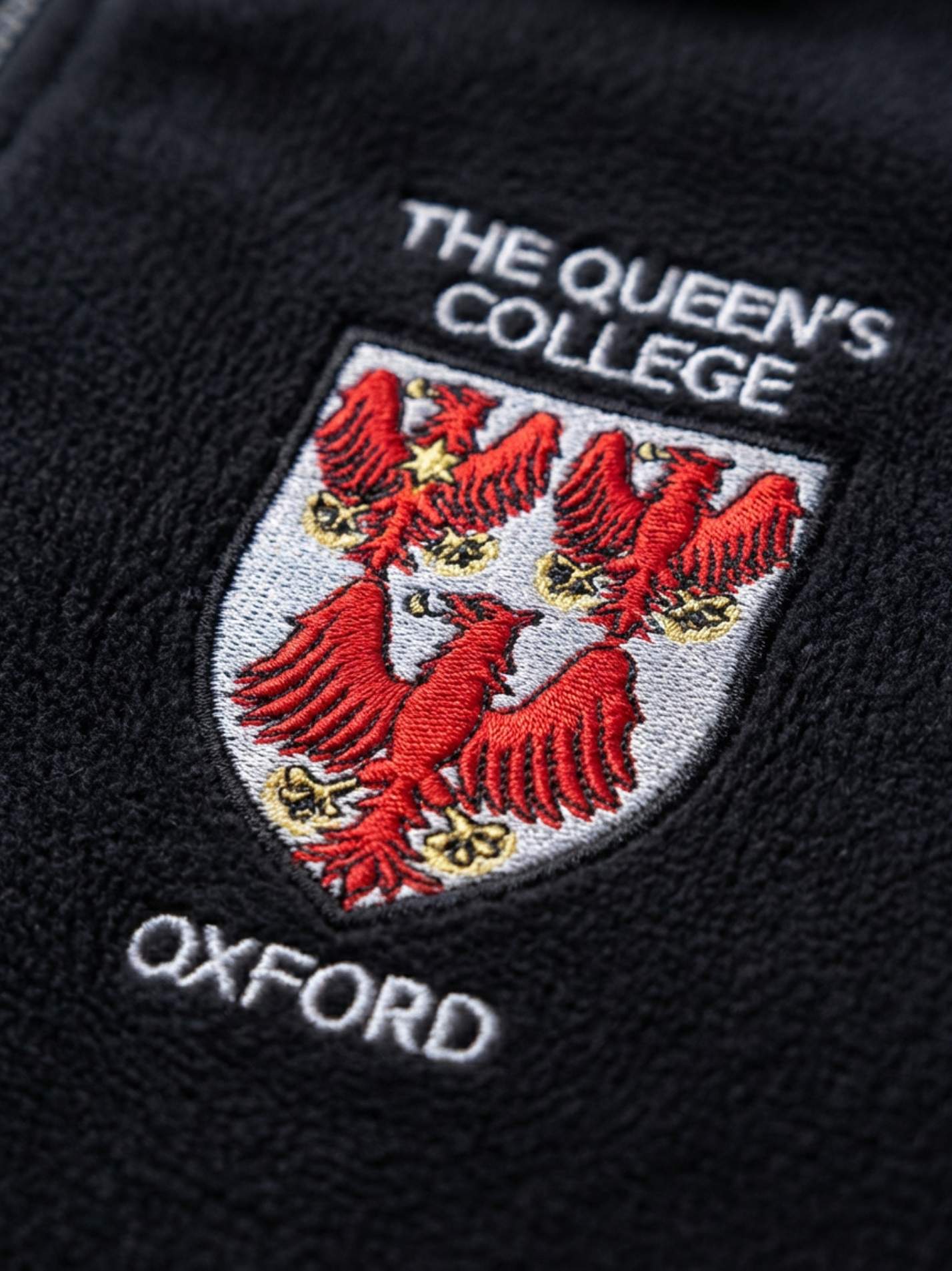 The Queen's College Oxford MCR Unisex Polar Full Zip Fleece - Image 3