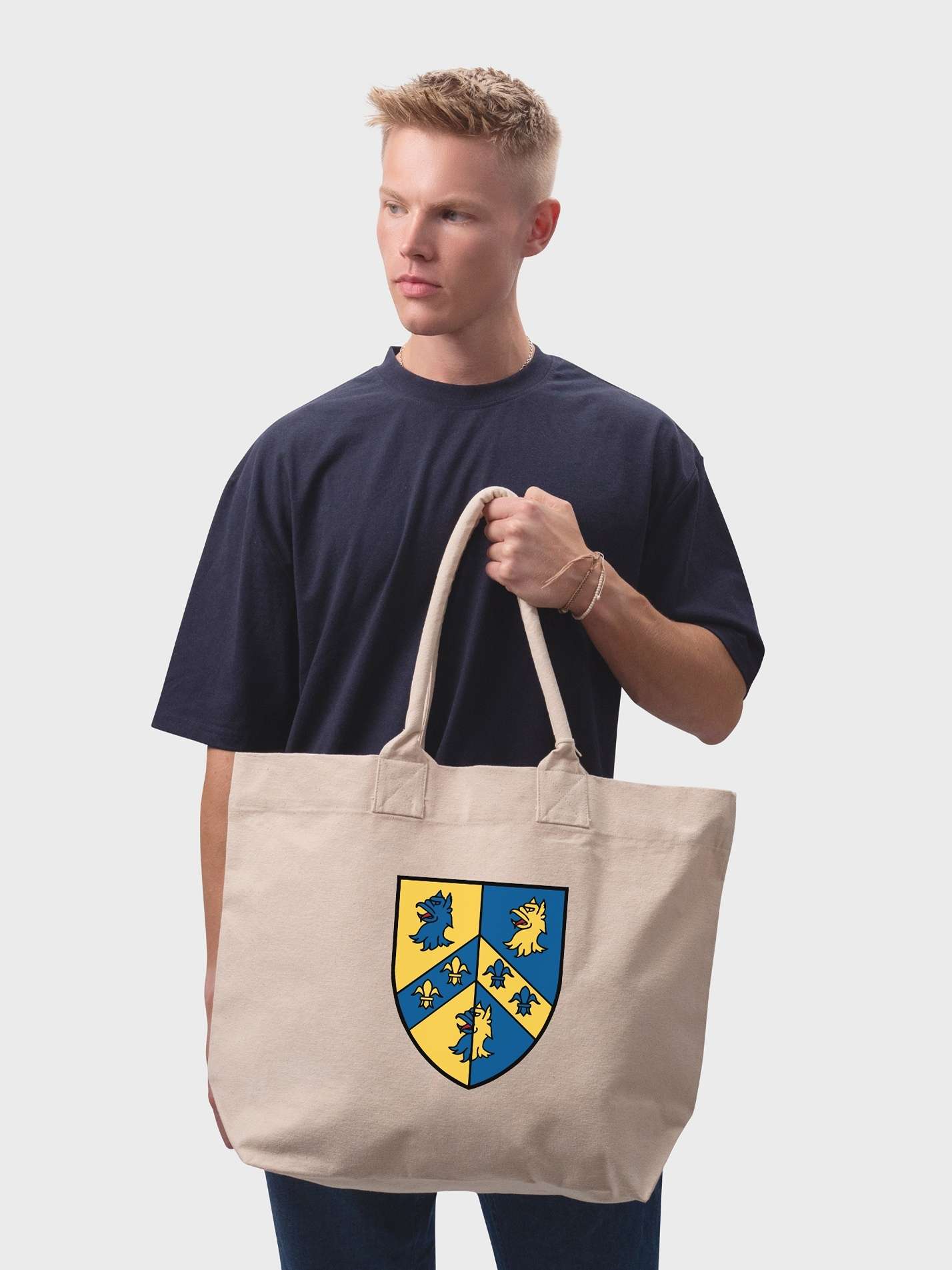Trinity College Oxford JCR Cotton Canvas Printed Shopper Bag - Image 2
