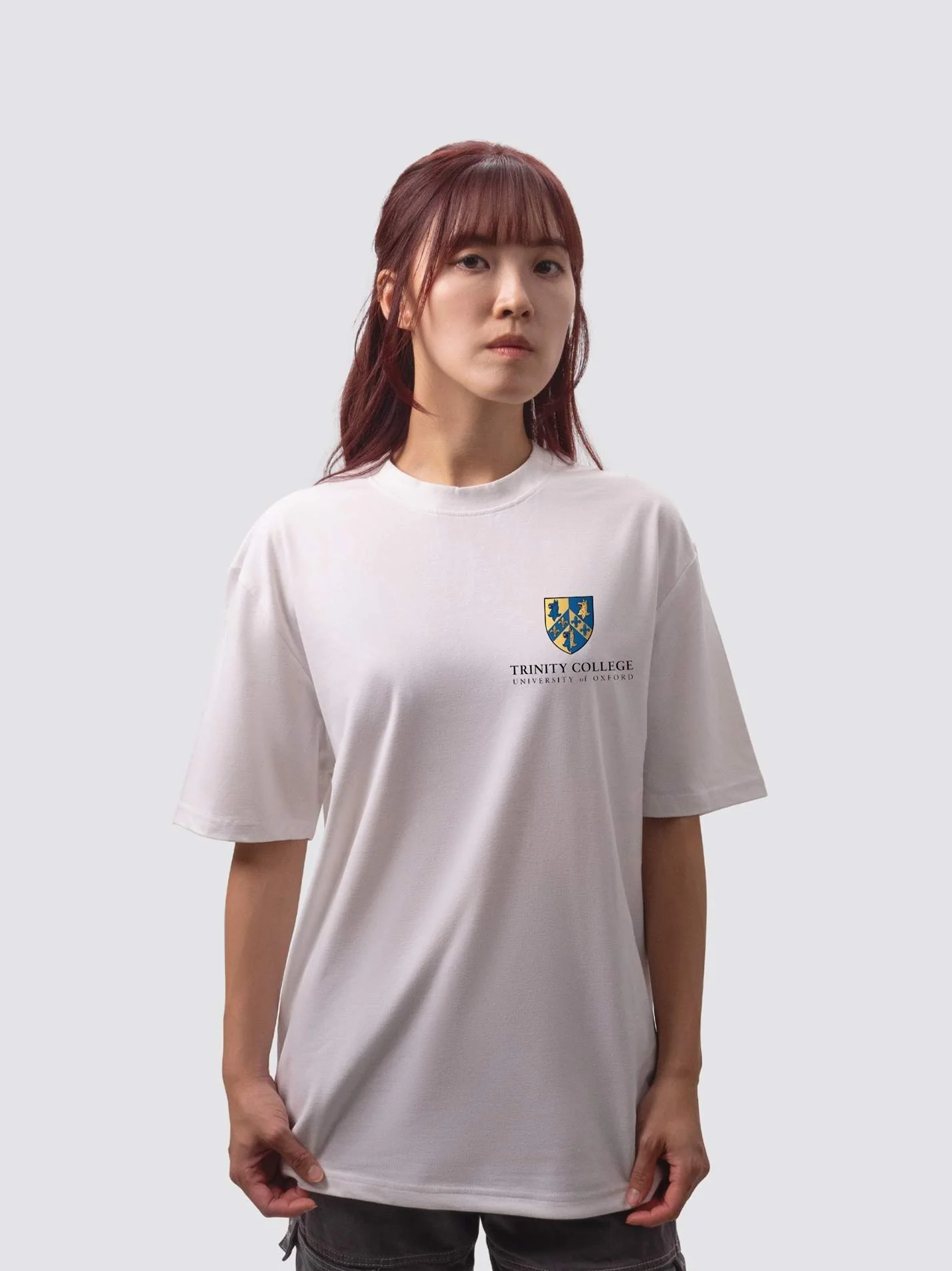 Trinity College Oxford MCR Unisex Heavy Oversized T-Shirt - Image 4