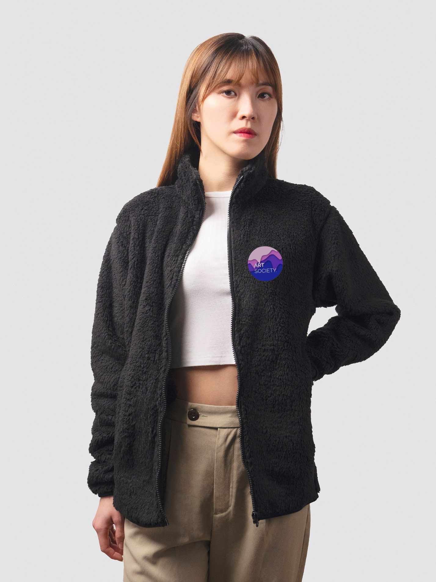 UCL Art Society Unisex Sherpa Fleece Zipped Jacket