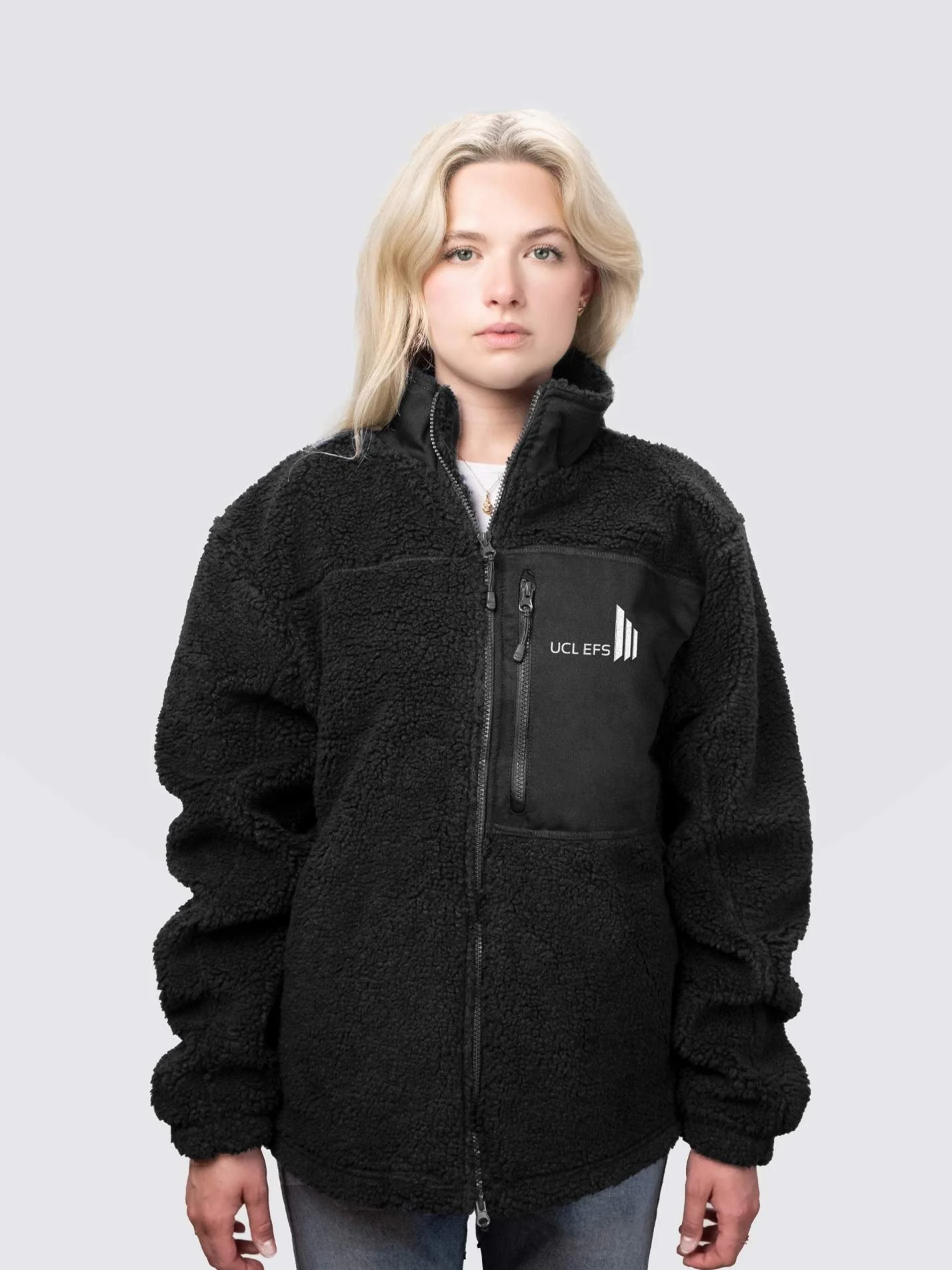 UCL EFS Unisex Fluffy Sherpa Fleece Jacket