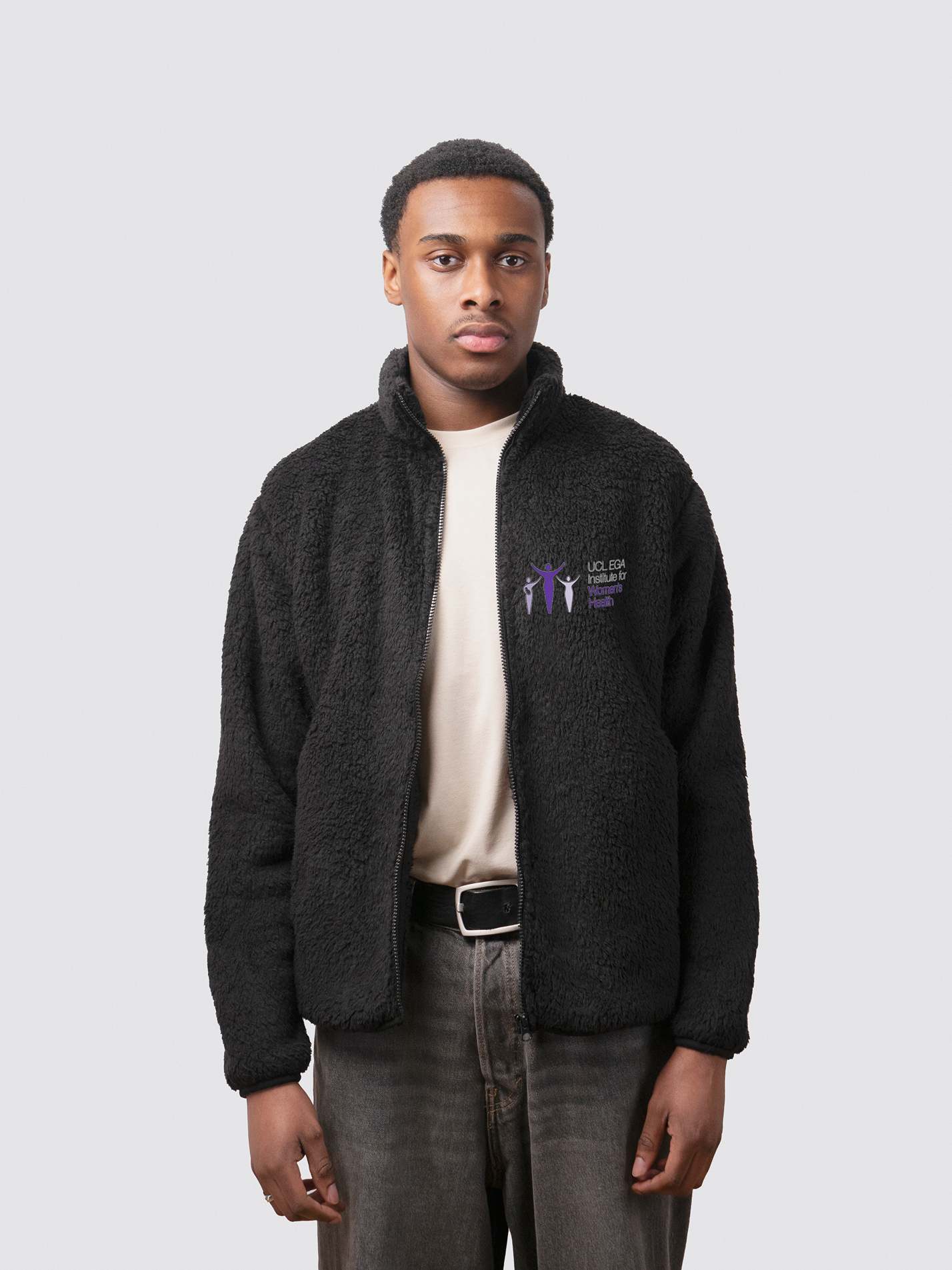 UCL EGA IFWH Unisex Sherpa Fleece Zipped Jacket - Image 4