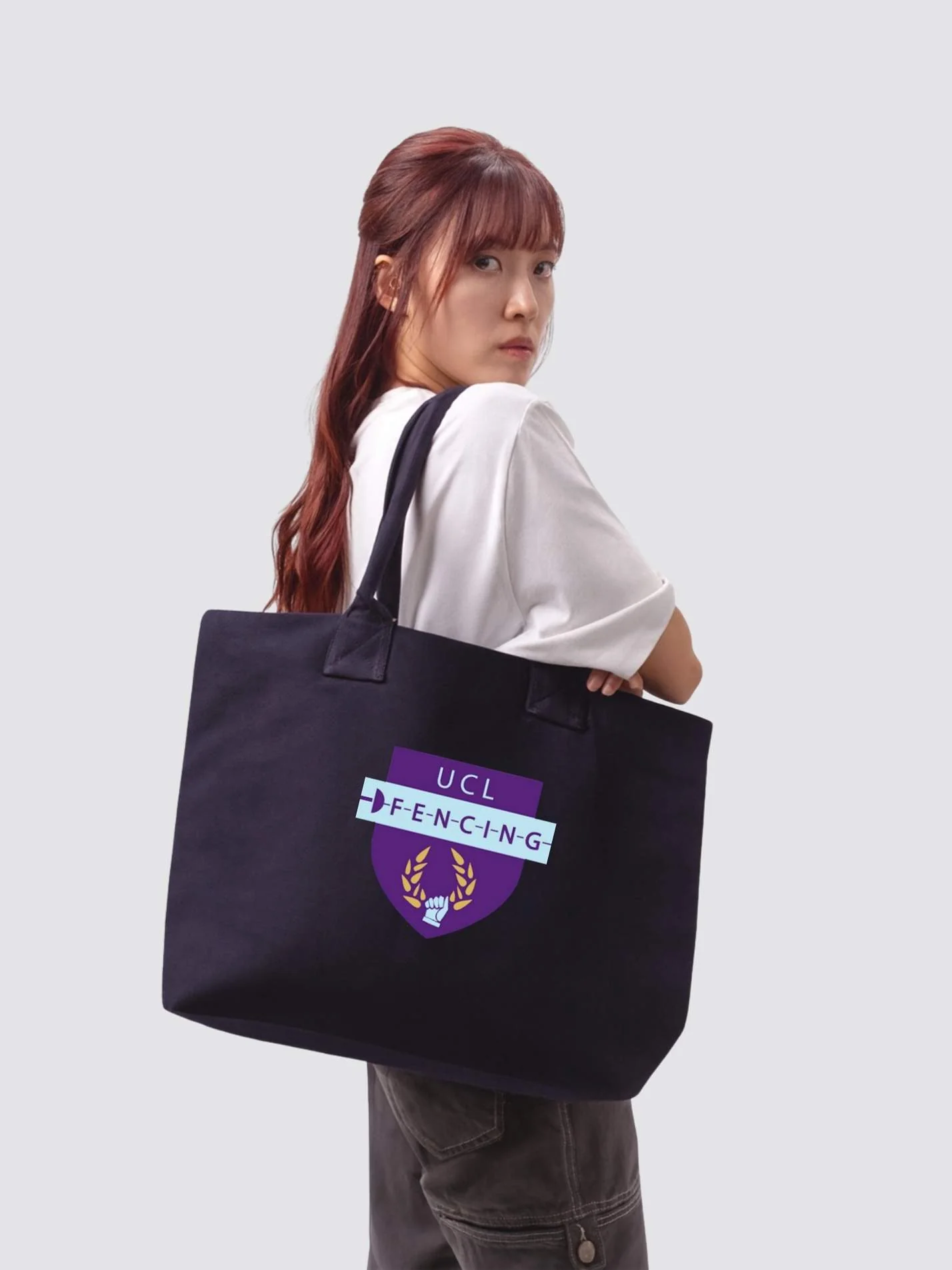 UCL Fencing Club Cotton Canvas Printed Shopper Bag - Image 2