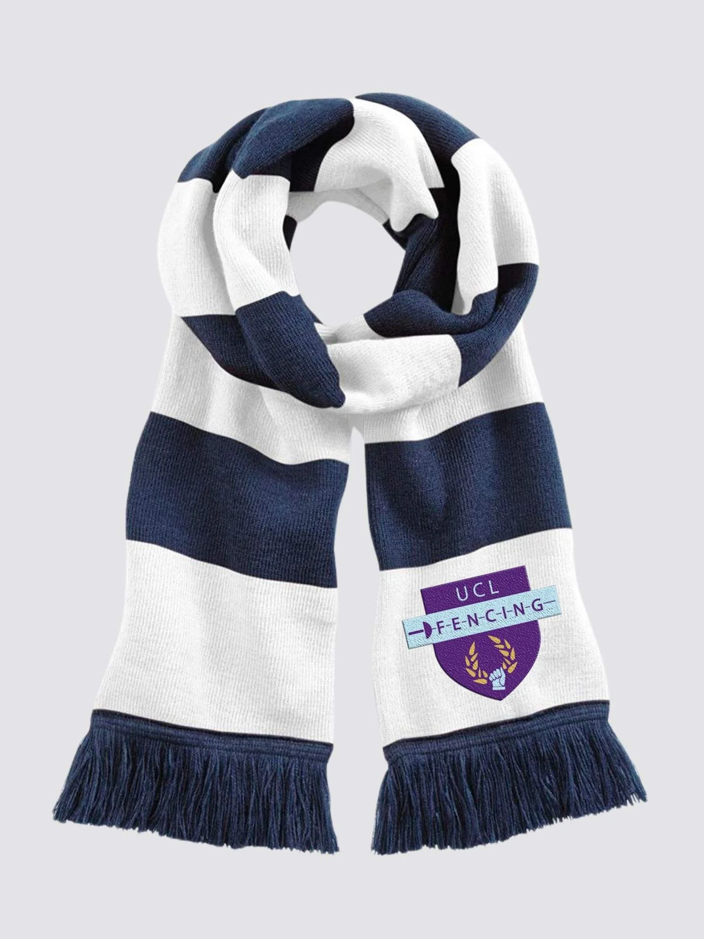 UCL Fencing Club Striped Scarf
