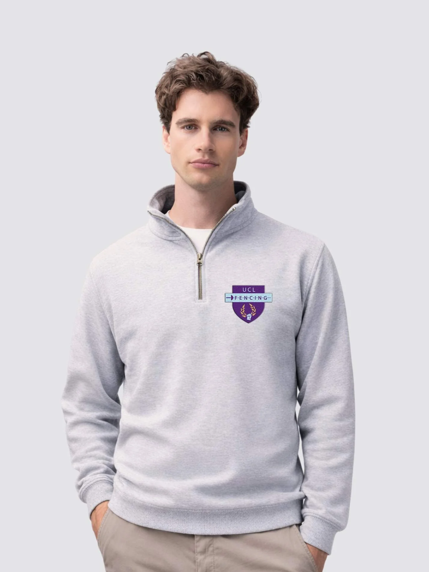 UCL Fencing Club Unisex 1/4 Zip Sweatshirt - Image 5