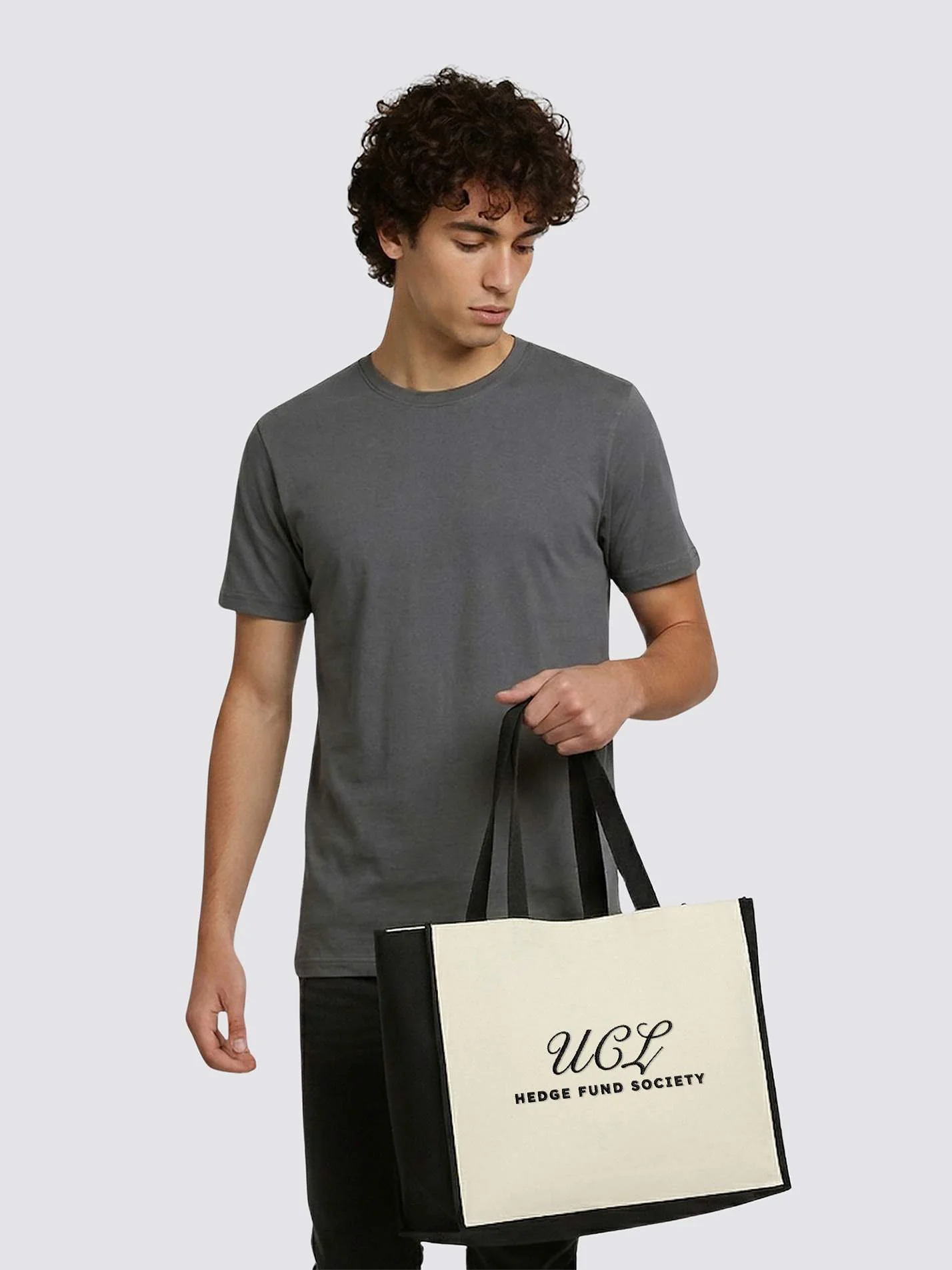 UCL Hedge Fund Society Heritage Jute Canvas Shopper - Image 2