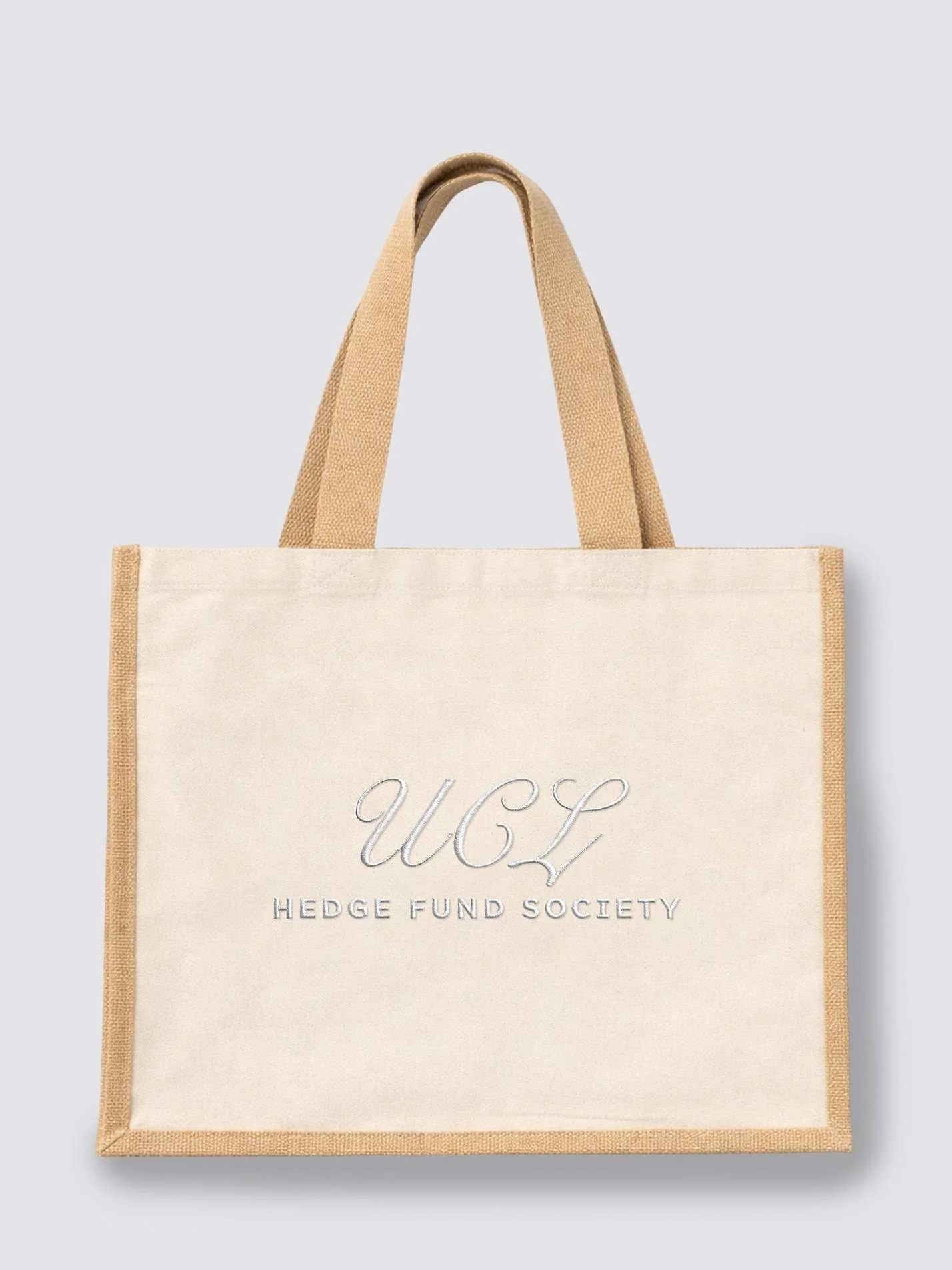 UCL Hedge Fund Society Heritage Jute Canvas Shopper - Image 3