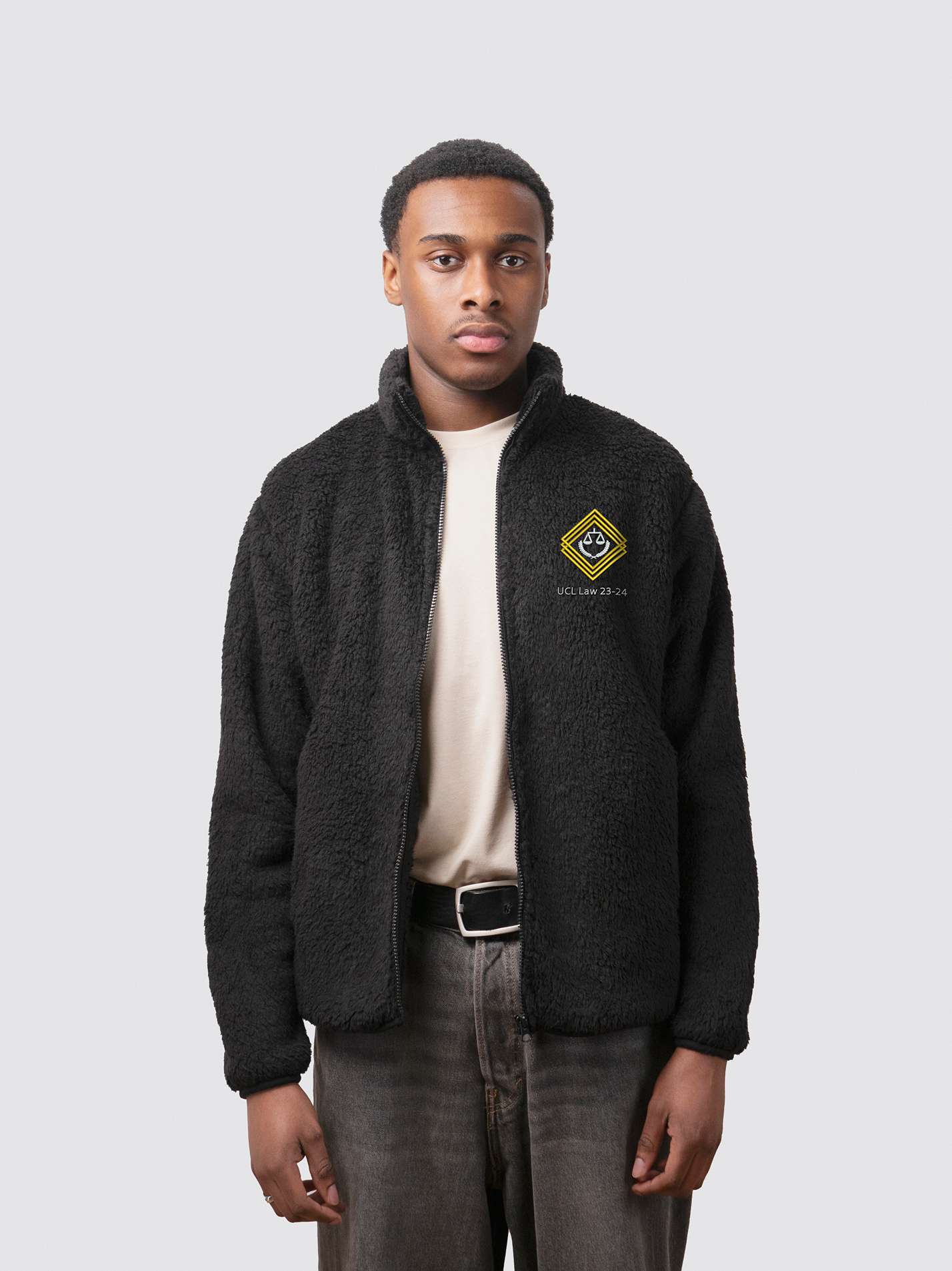 UCL Graduate Law Unisex Sherpa Fleece Zipped Jacket - Image 3