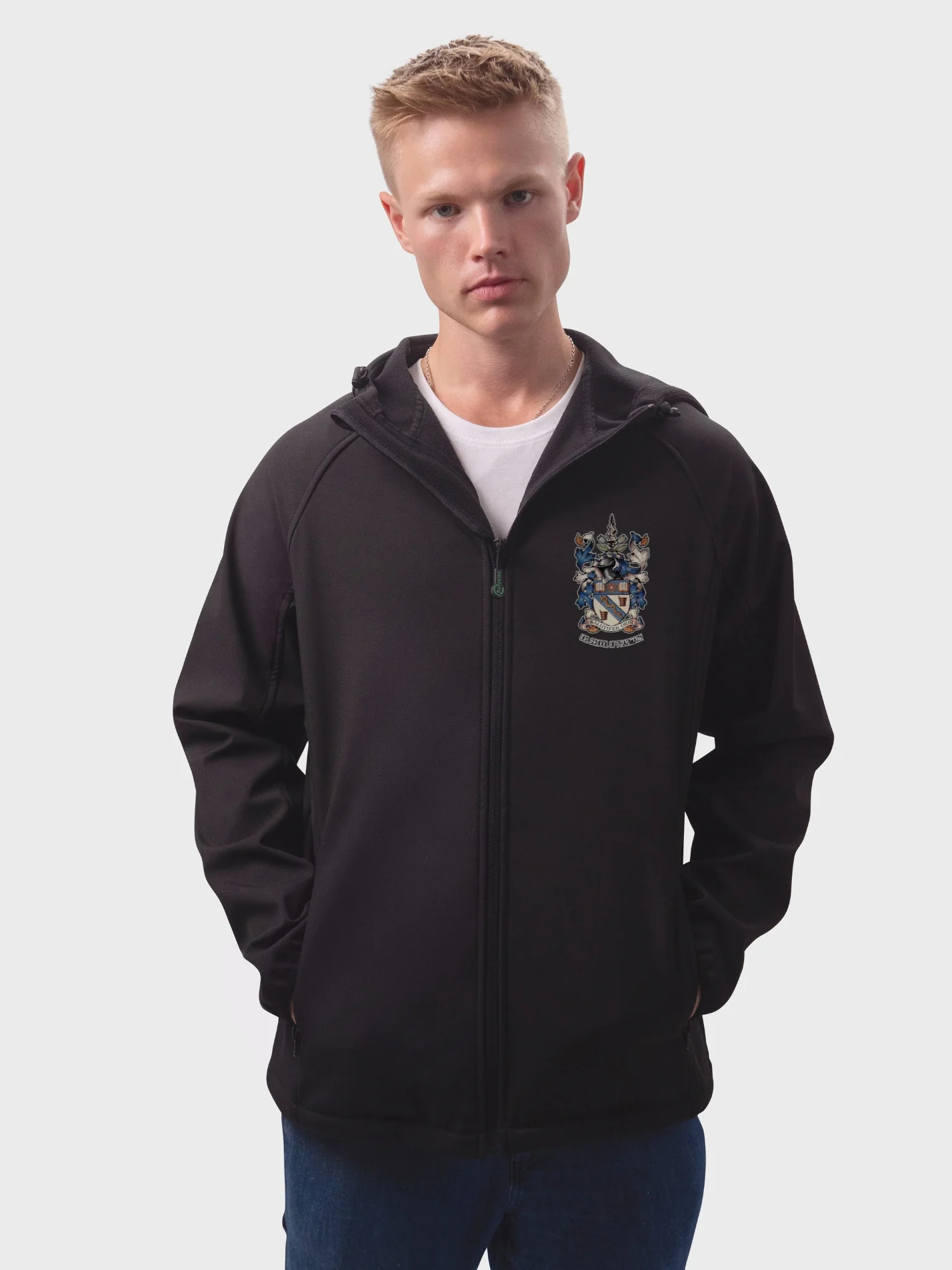 UCL School of Pharmacy Sustainable Men’s Hooded Soft Shell Jacket