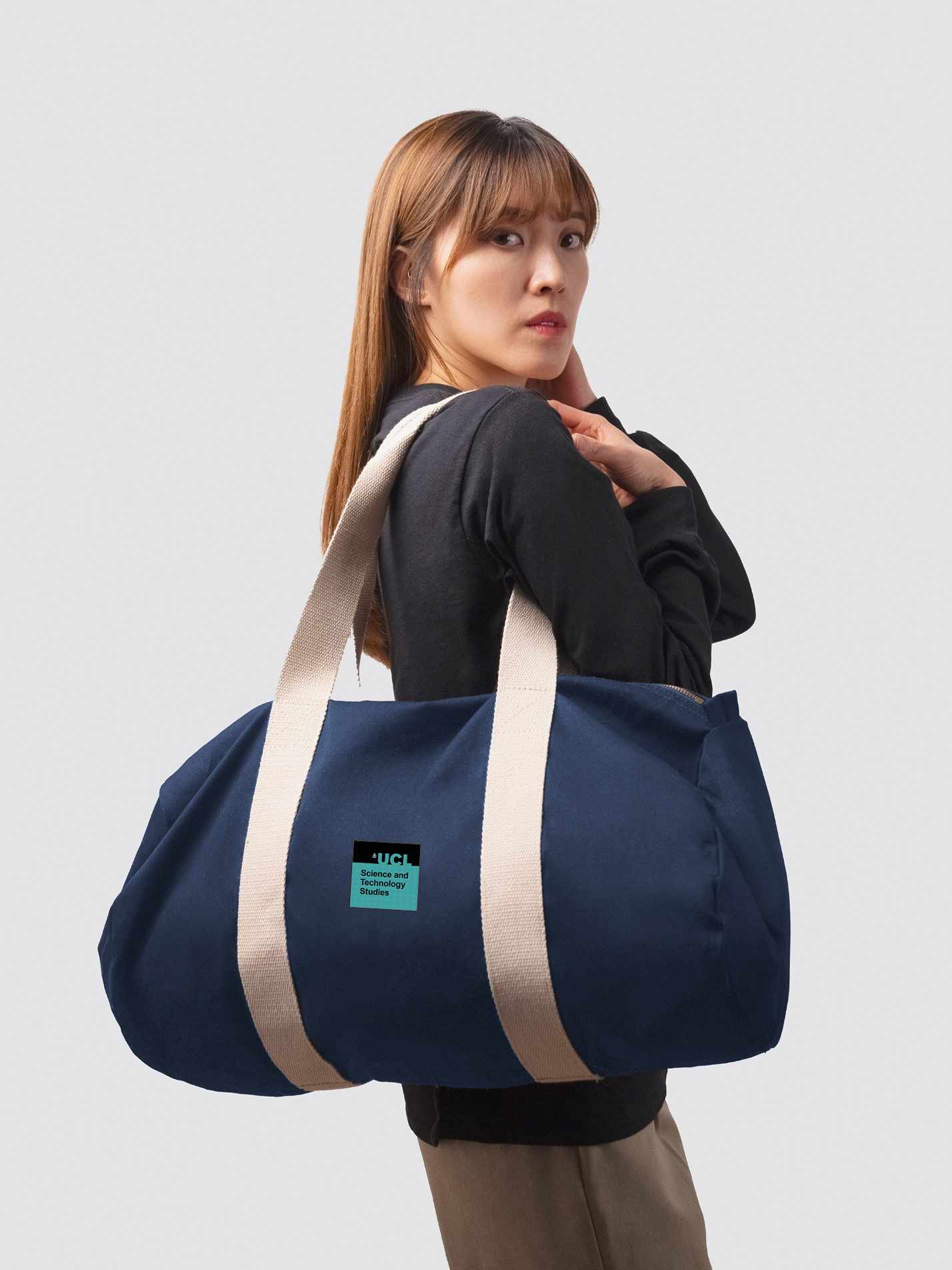 UCL Science and Technology Studies Department Organic Cotton Canvas Barrel Bag - Image 2