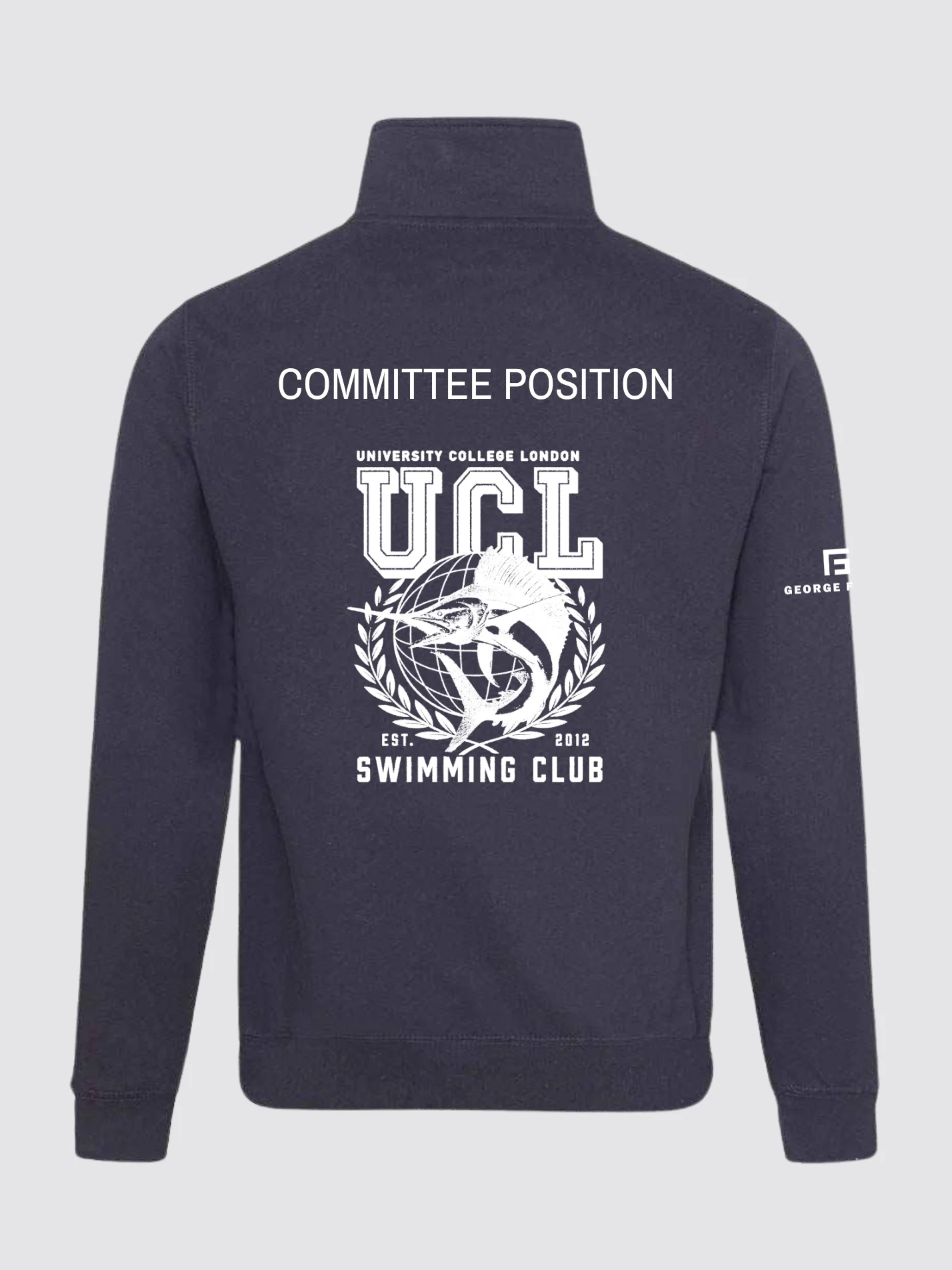 UCL Swimming Unisex 1/4 Zip Sweatshirt - Image 4