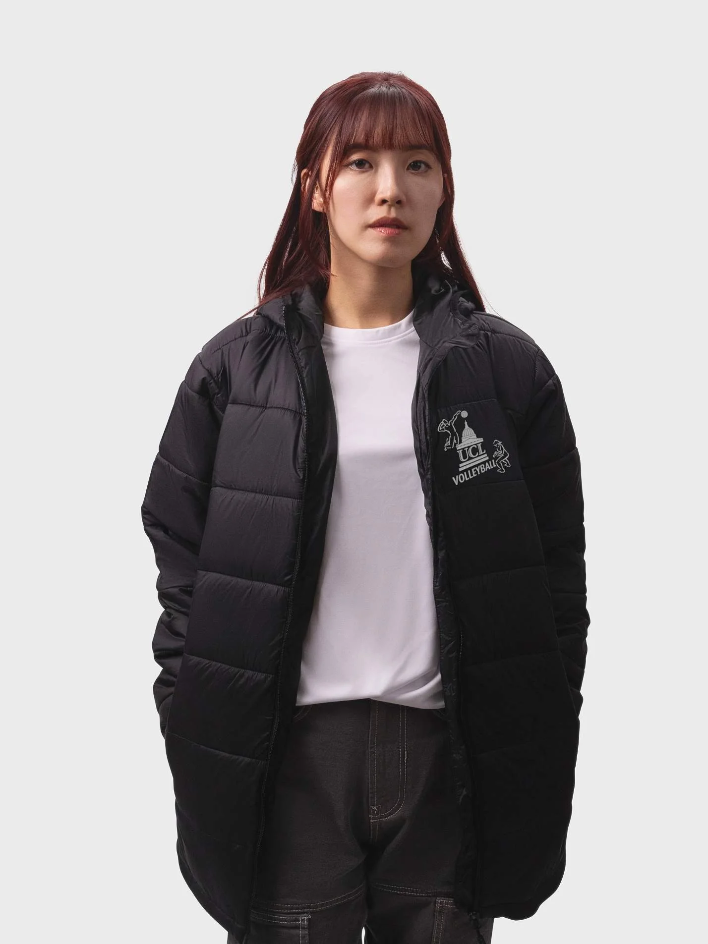 UCL Volleyball Sustainable Unisex Hooded Puffer Jacket