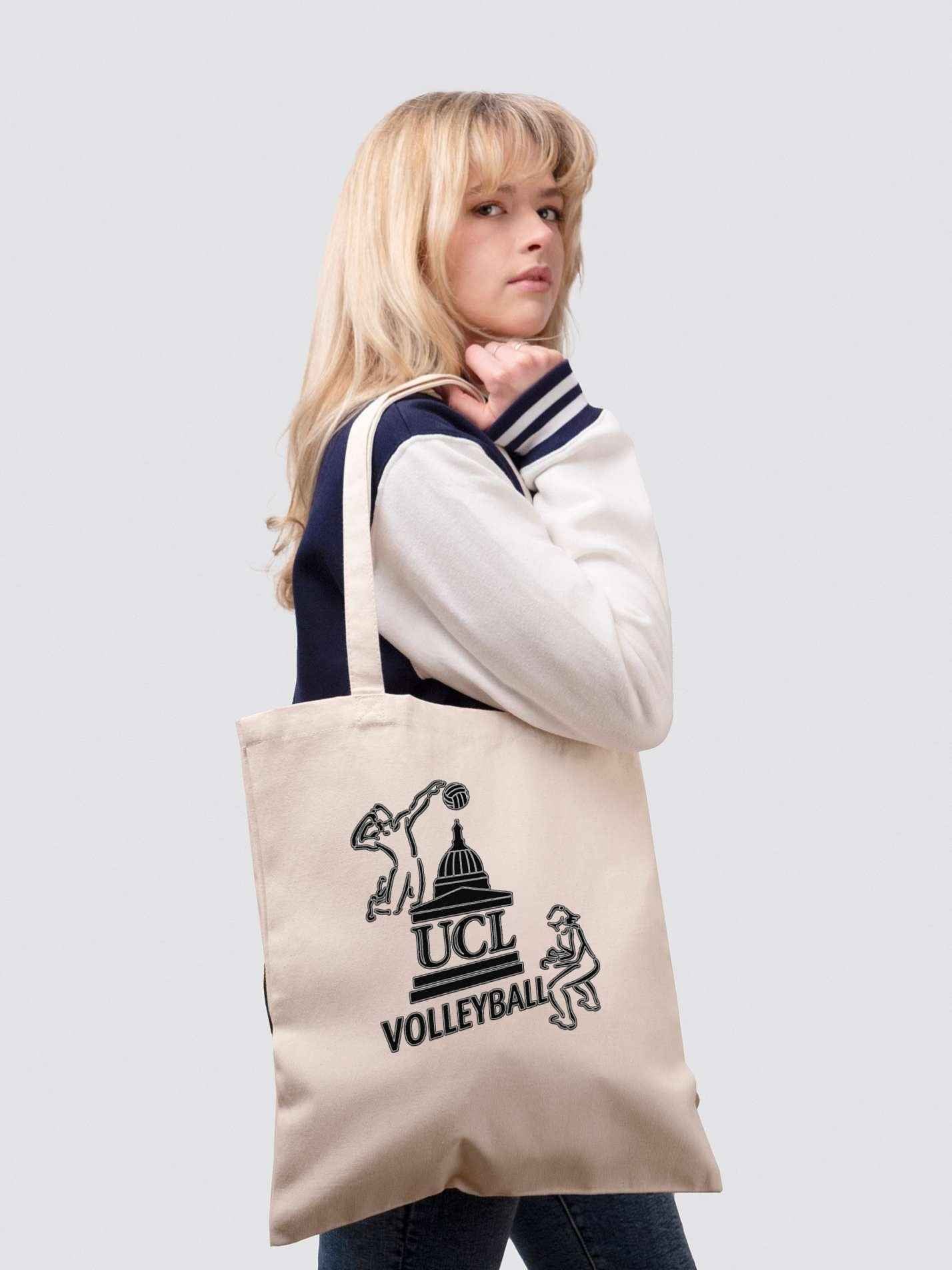 UCL Volleyball Organic Cotton Printed Tote Bag - Image 2