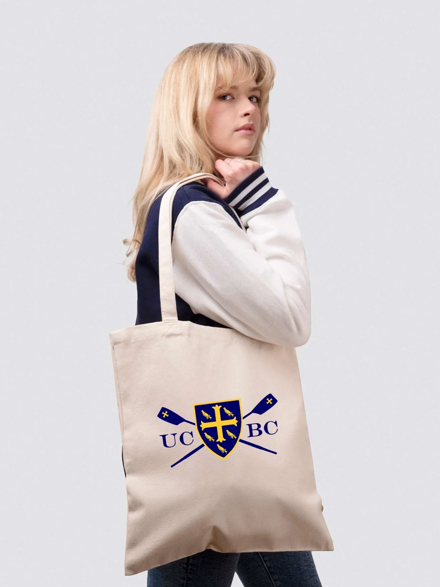 University College Boat Club, Oxford Organic Cotton Printed Tote Bag