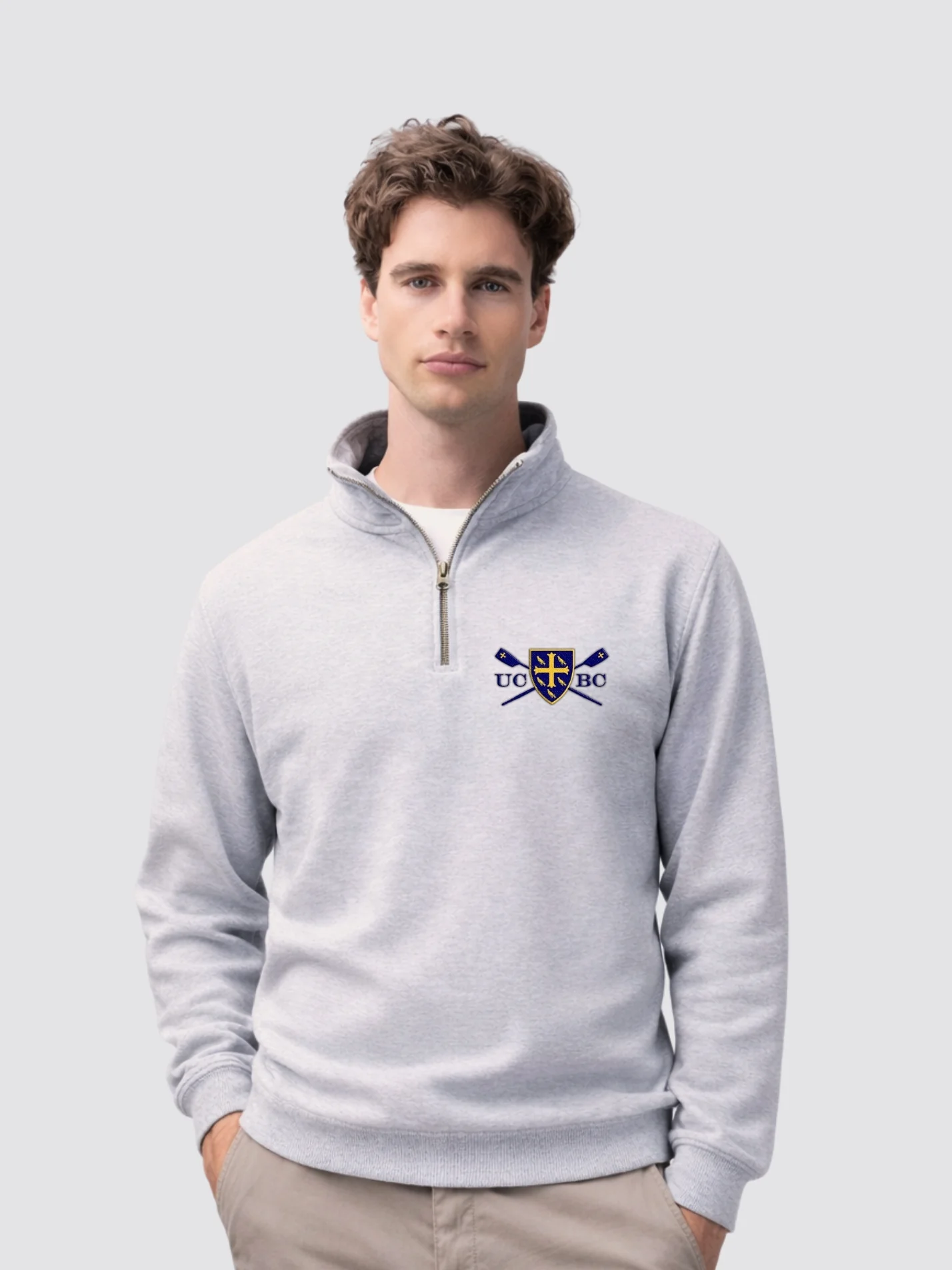 University College Boat Club, Oxford Unisex 1/4 Zip Sweatshirt - Image 3