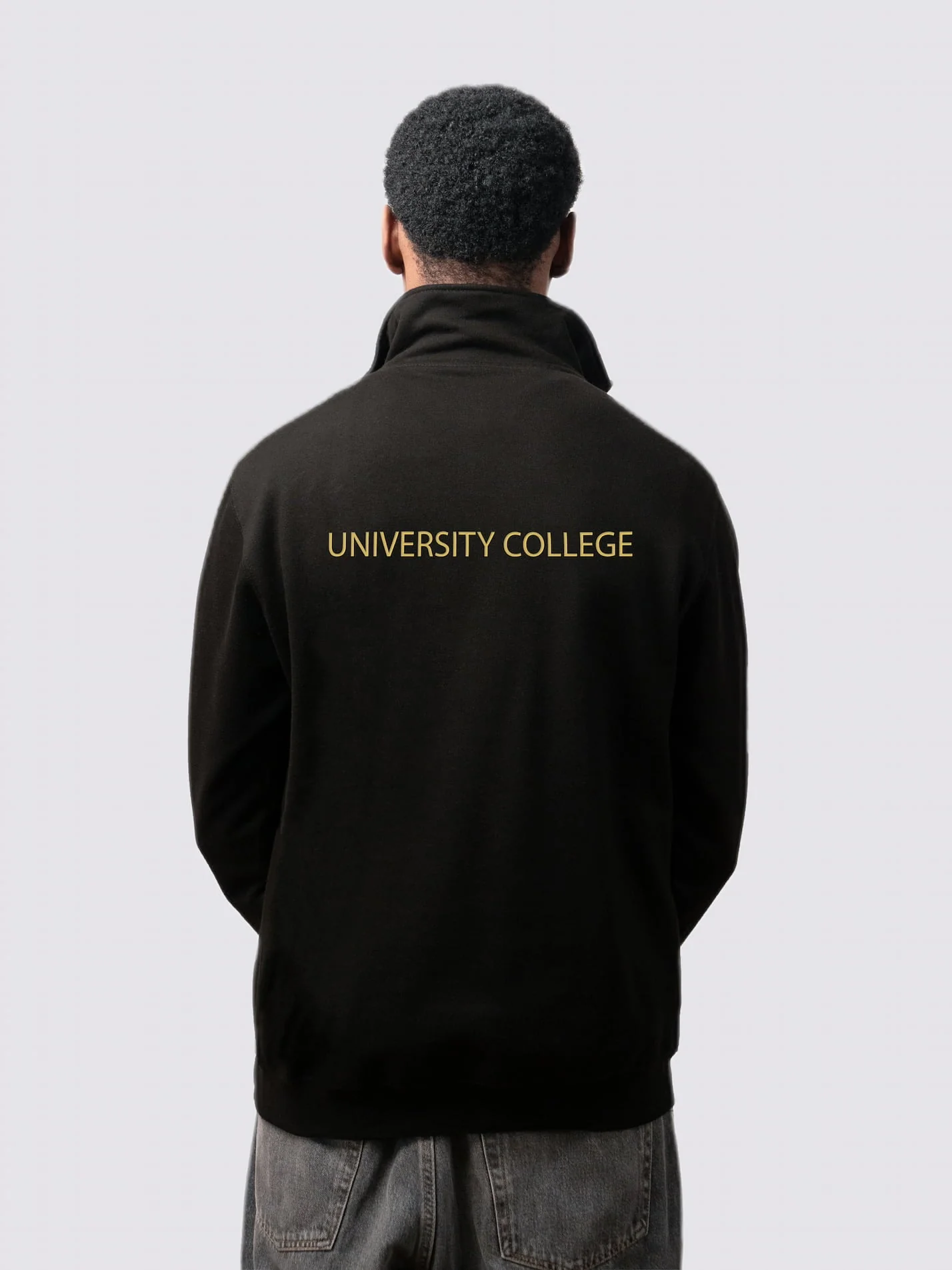 University College Durham Unisex 1/4 Zip Sweatshirt - Image 4