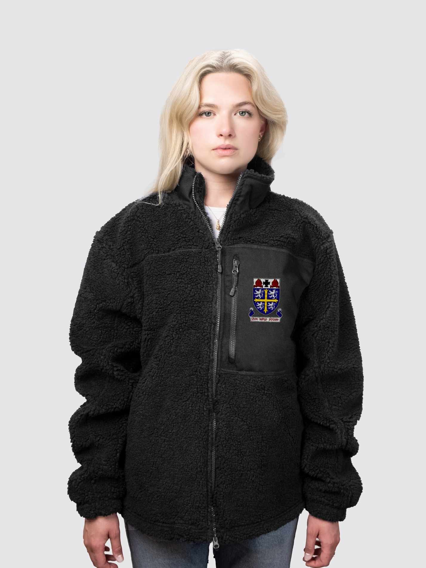 University College Durham Unisex Fluffy Sherpa Fleece Jacket - Image 6