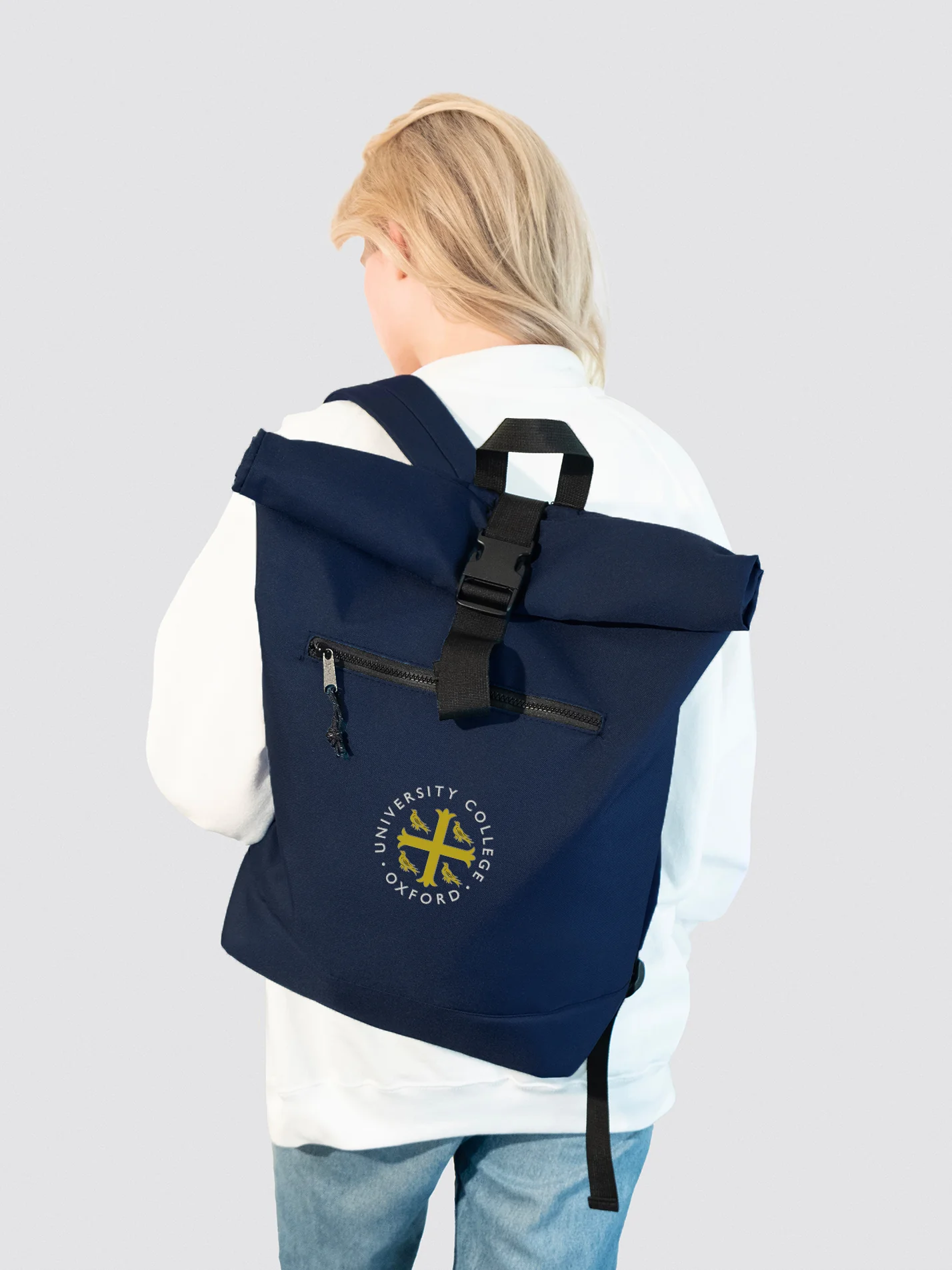 University College Oxford Modern Roll Top Backpack - Image 4