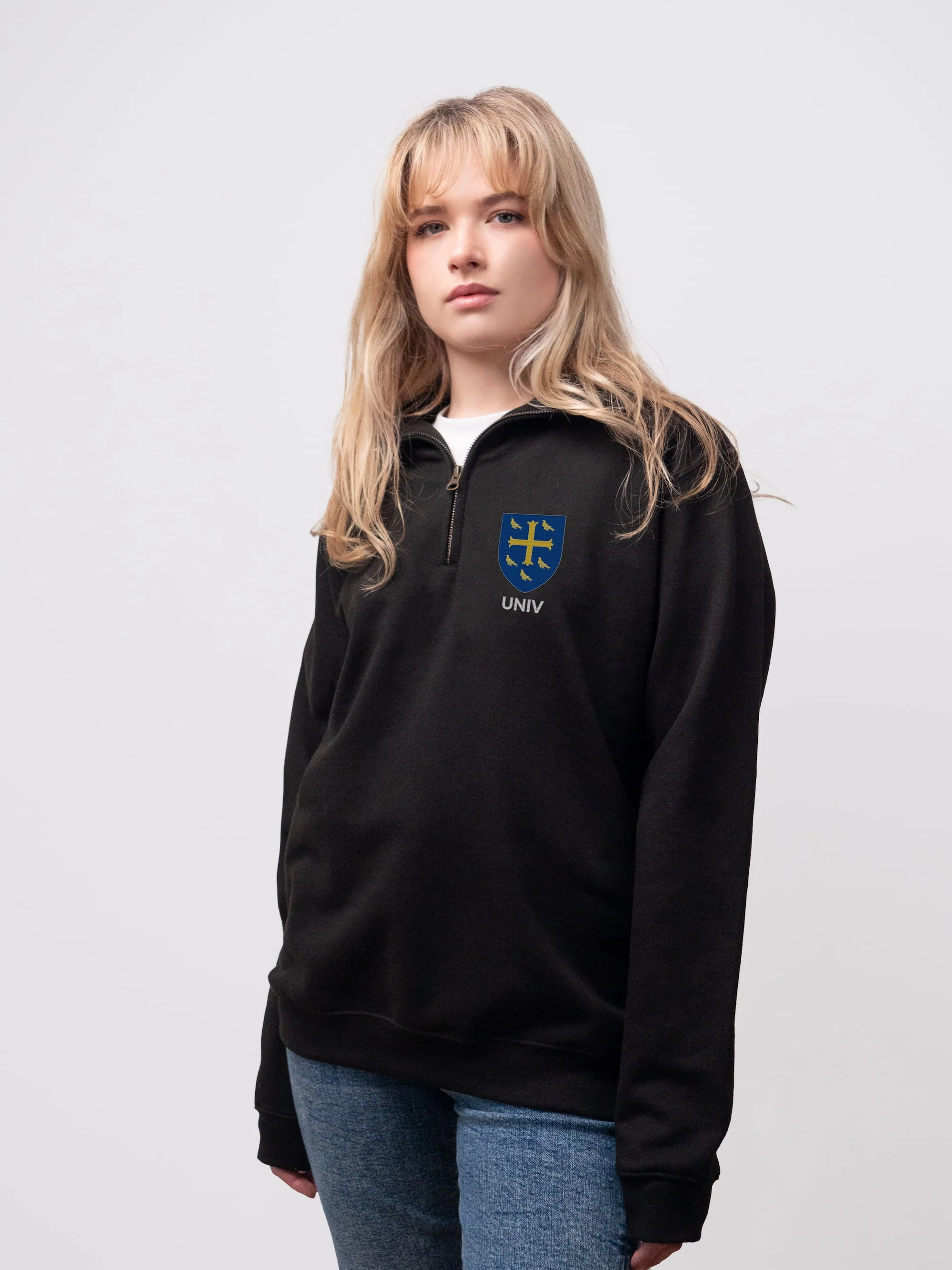 University College Oxford Unisex 1/4 Zip Sweatshirt