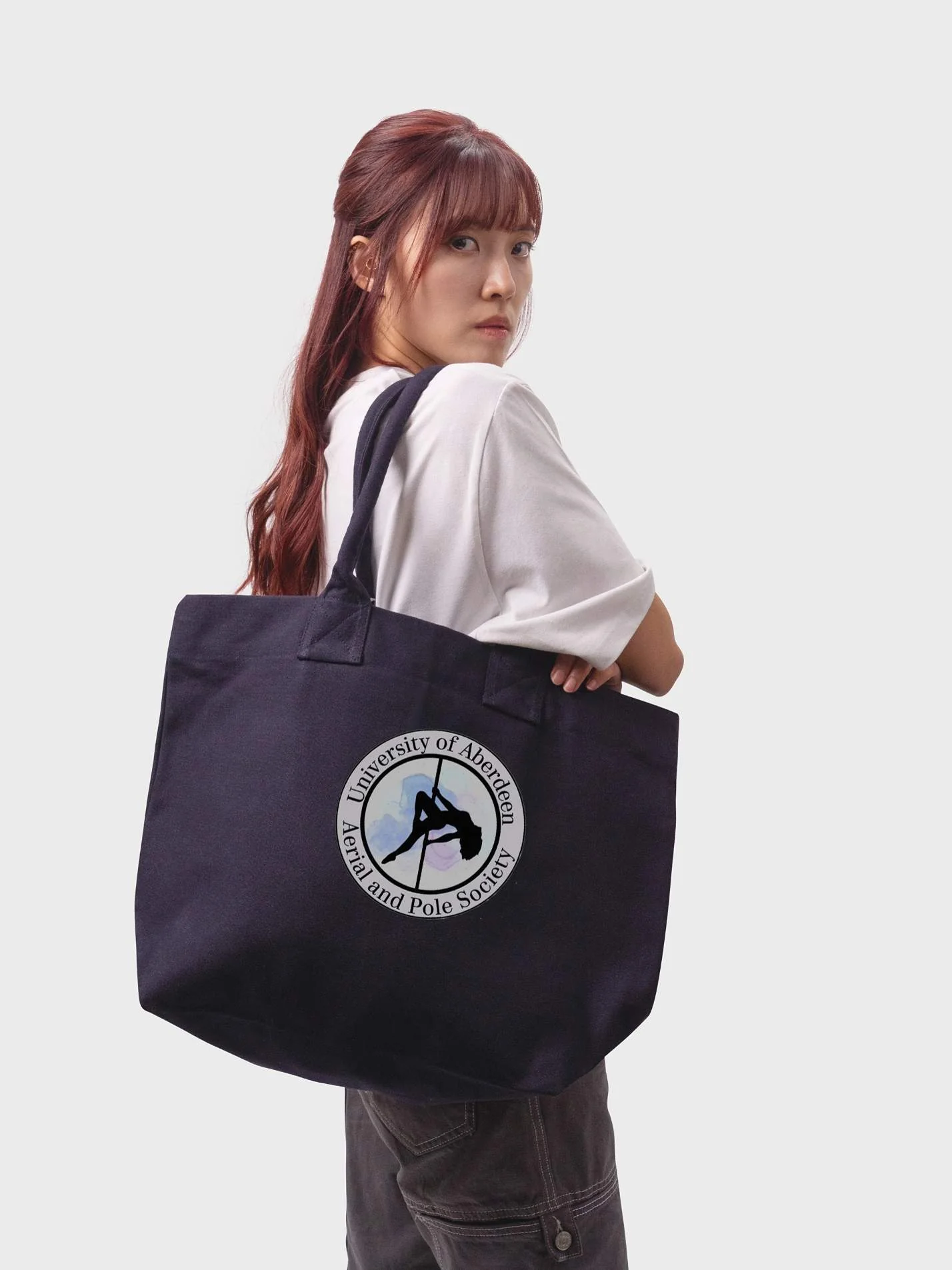 University of Aberdeen Aerial and Pole Society Cotton Canvas Printed Shopper Bag - Image 2
