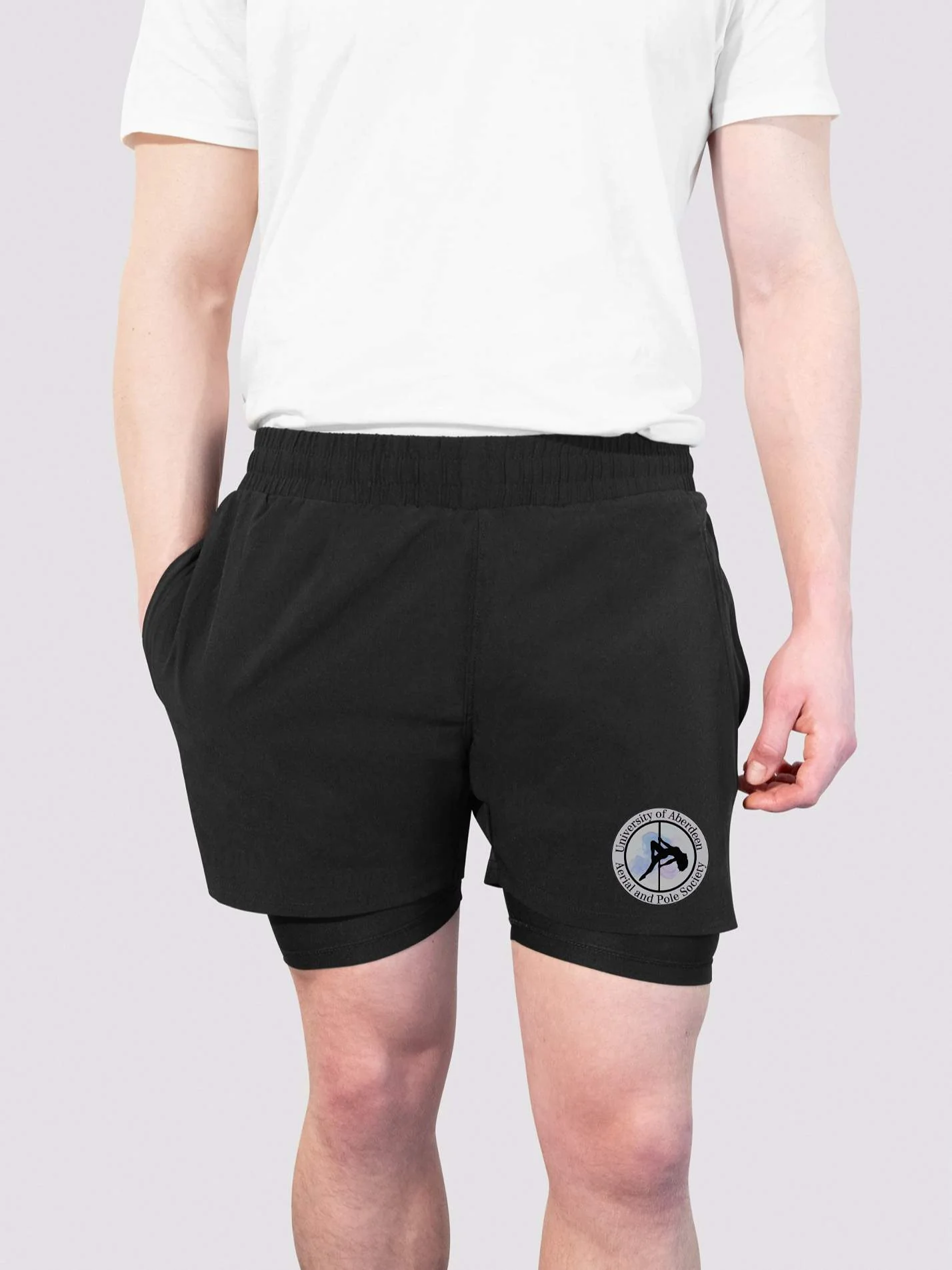 University of Aberdeen Aerial and Pole Society Men's Dual Layer Sports Shorts