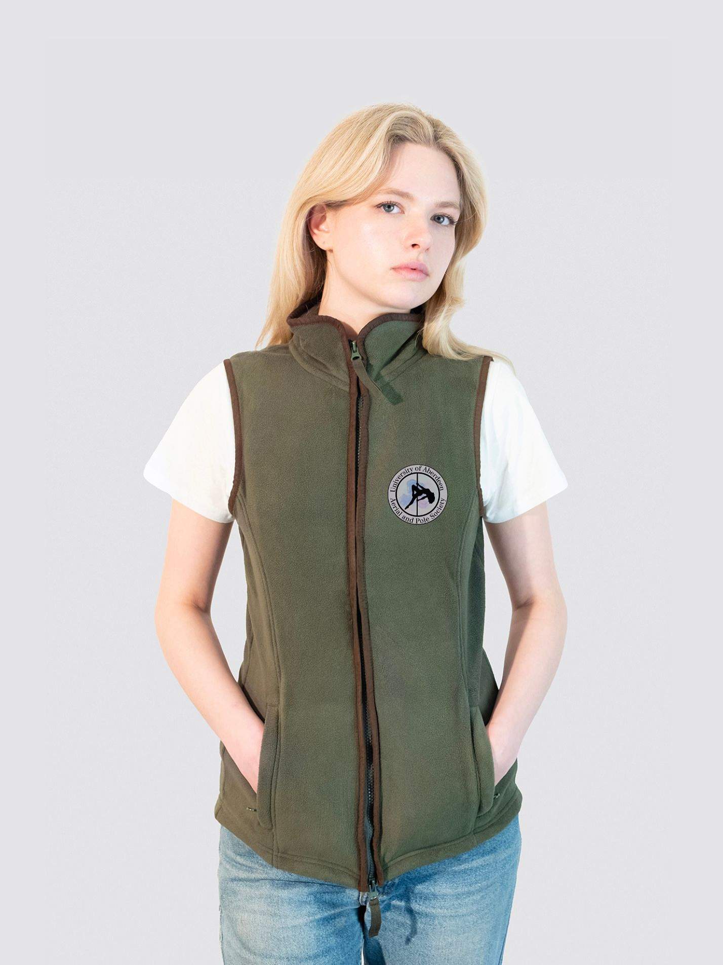University of Aberdeen Aerial and Pole Society Ladies Heritage Gilet Fleece