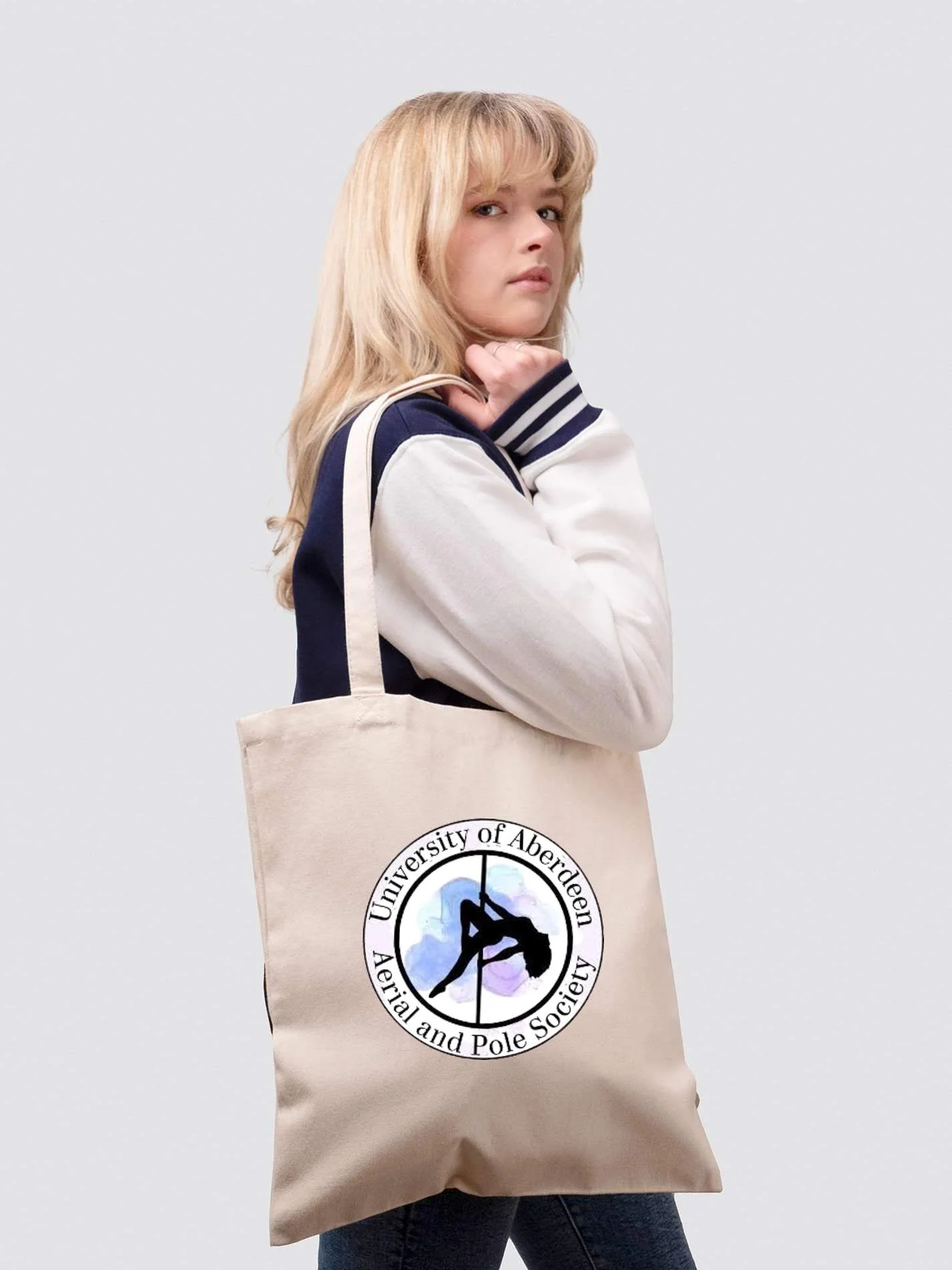 University of Aberdeen Aerial and Pole Society Organic Cotton Printed Tote Bag