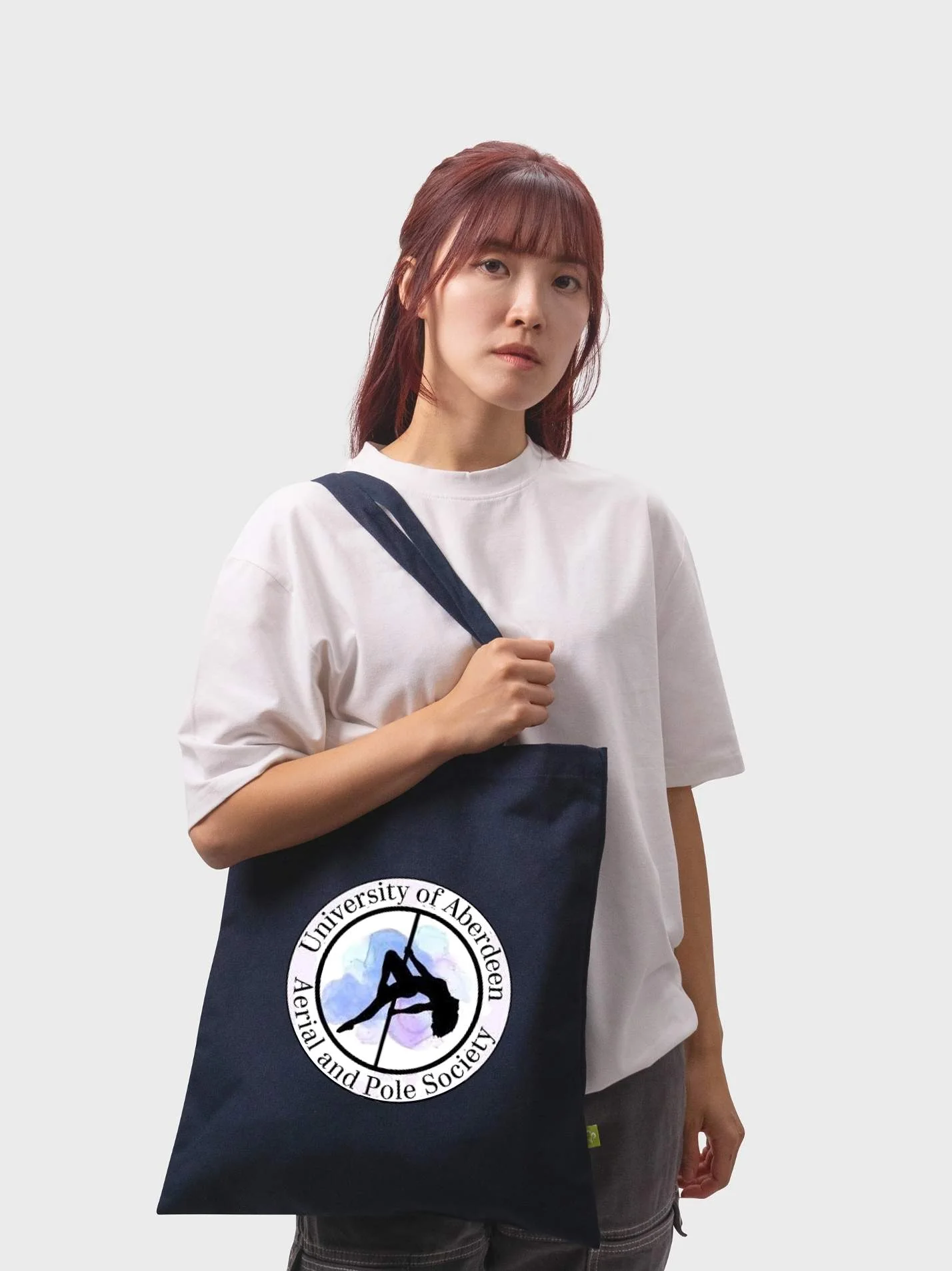 University of Aberdeen Aerial and Pole Society Organic Cotton Printed Tote Bag - Image 2