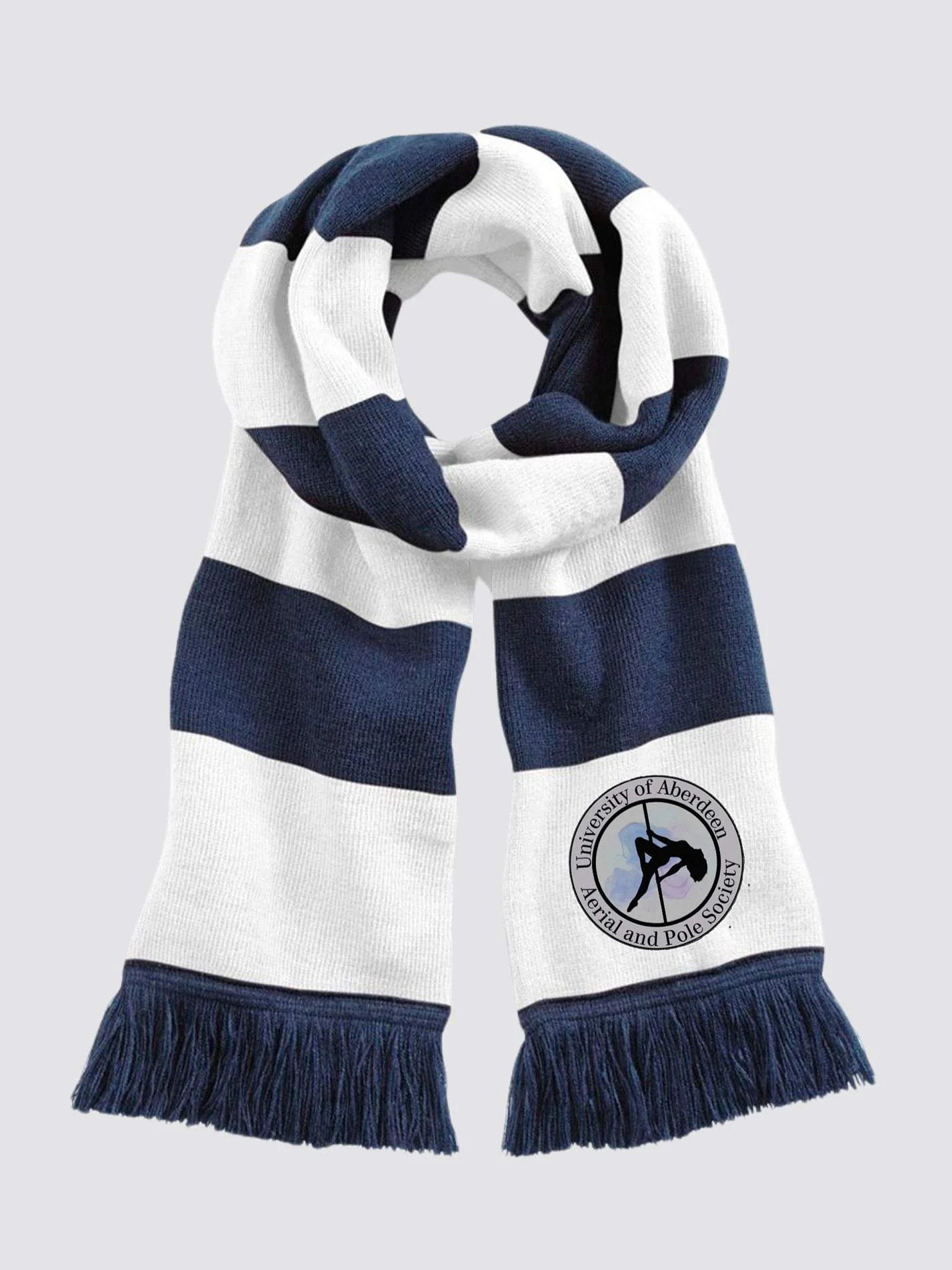 University of Aberdeen Aerial and Pole Society Striped Scarf