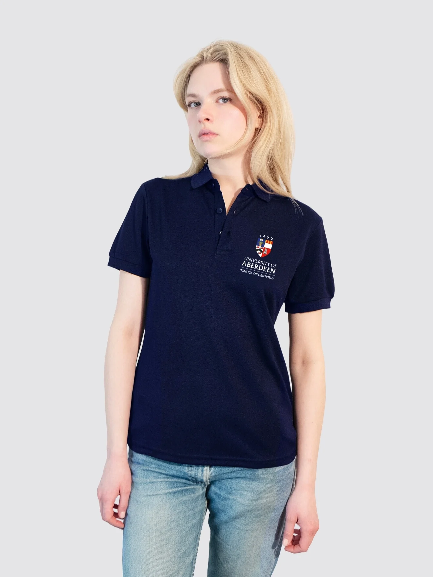 University of Aberdeen School of Dentistry Sustainable Ladies Polo Shirt - Image 3