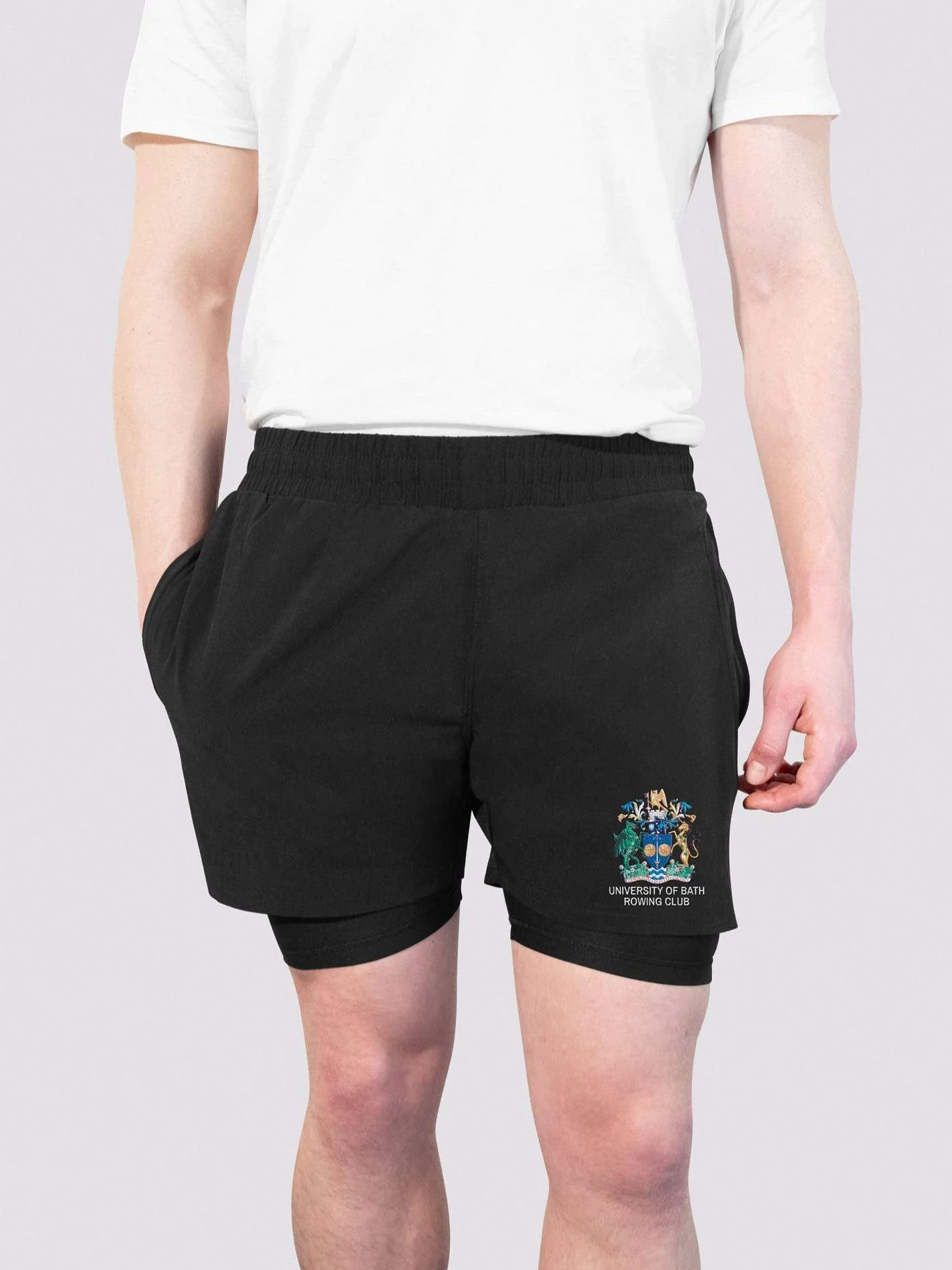 University of Bath Rowing Club Men's Dual Layer Sports Shorts