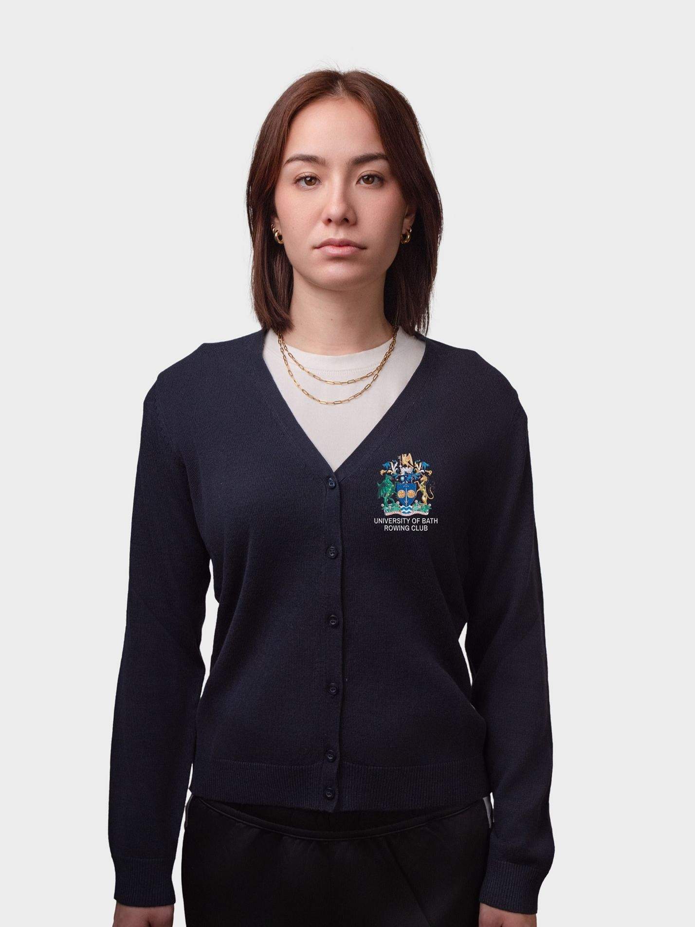 University of Bath Rowing Club Ladies V-Neck Knitted Cardigan - Image 4