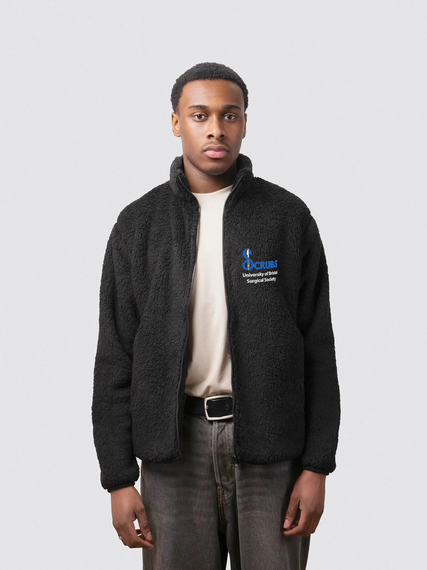 University of Bristol Surgical Society Unisex Sherpa Fleece Zipped Jacket - Image 4