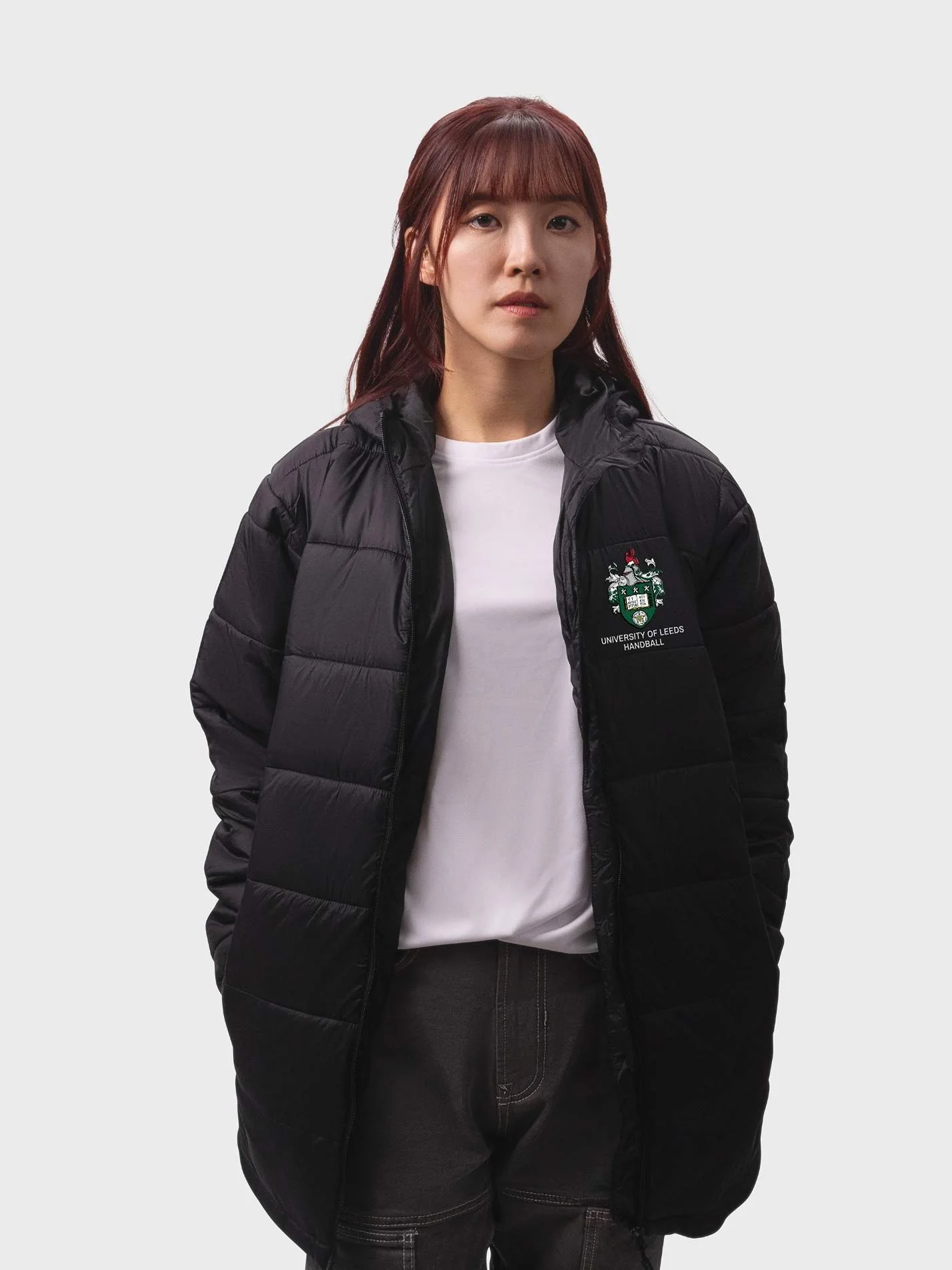 University of Leeds Handball Sustainable Unisex Hooded Puffer Jacket