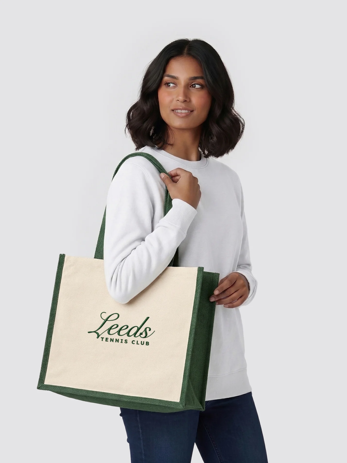 University of Leeds Tennis Club Heritage Jute Canvas Shopper
