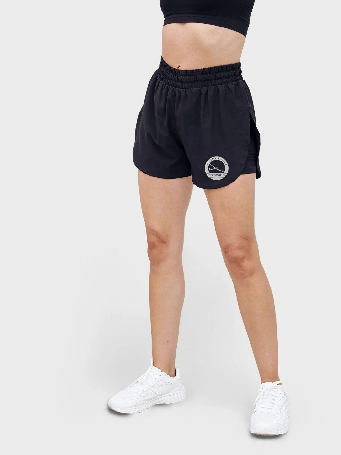 University of Leicester Flying Team Ladies Dual Layer Sports Shorts - Image 2