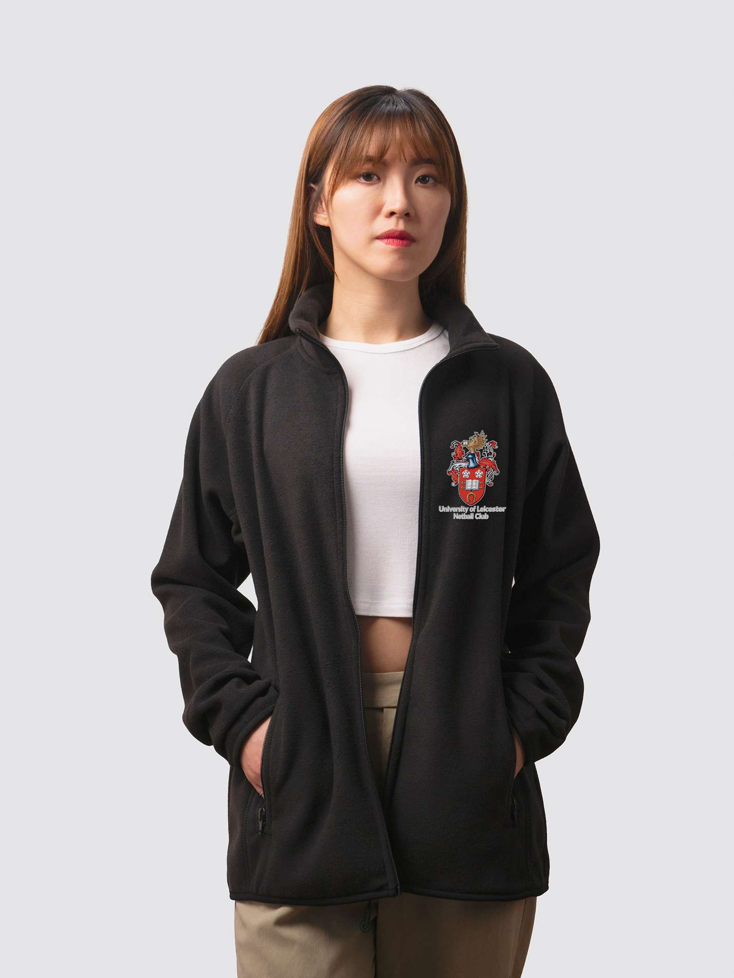 University of Leicester Netball Sustainable Full Zip Fleece