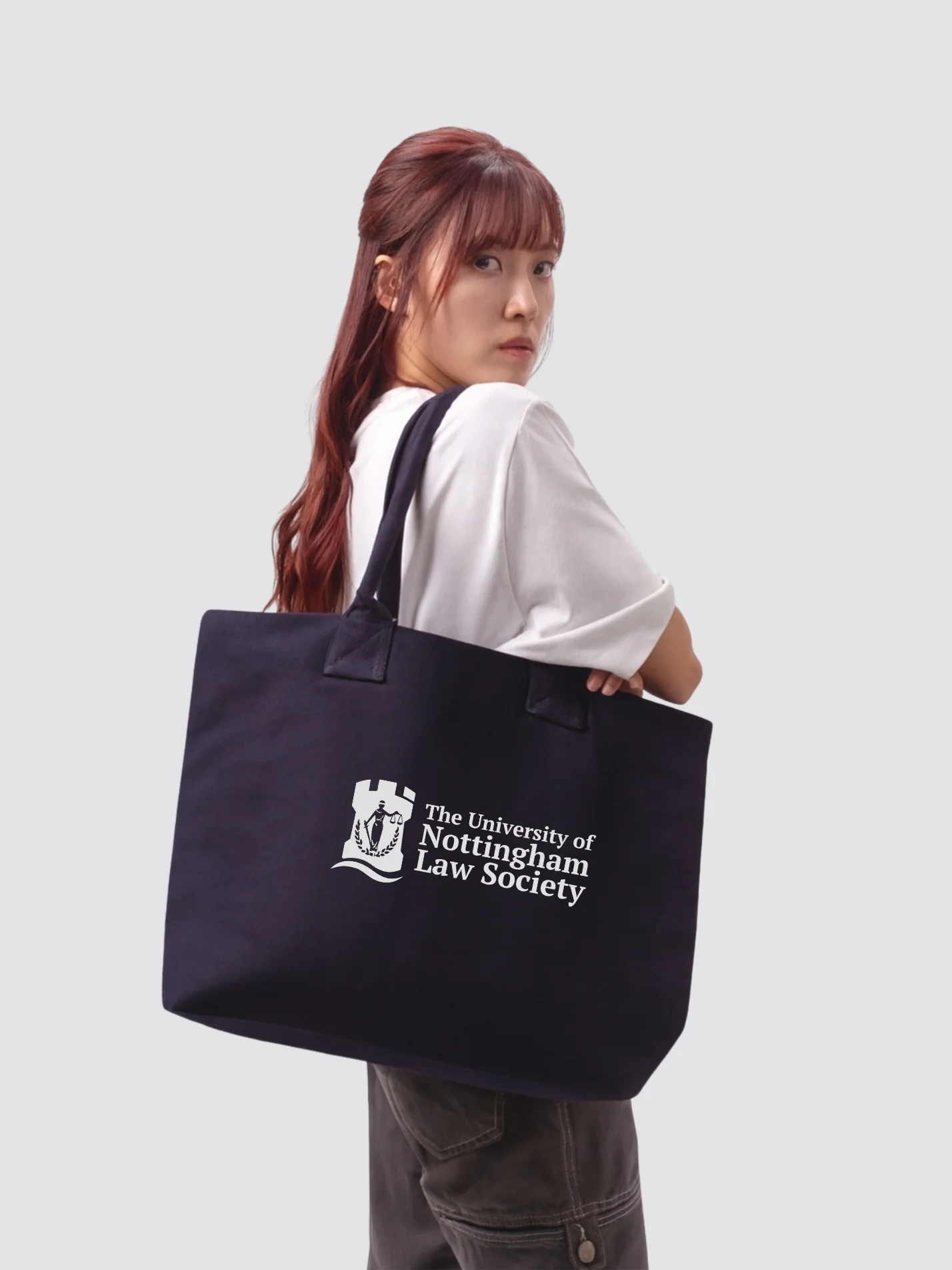 University of Nottingham Law Society Cotton Canvas Printed Shopper Bag - Image 2