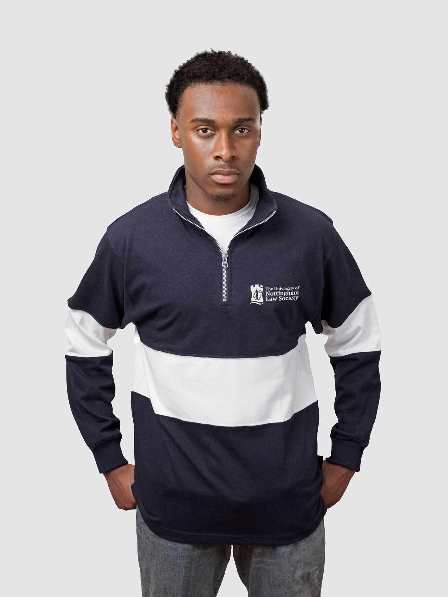 University of Nottingham Law Society Unisex Panelled 1/4 Zip Sweatshirt