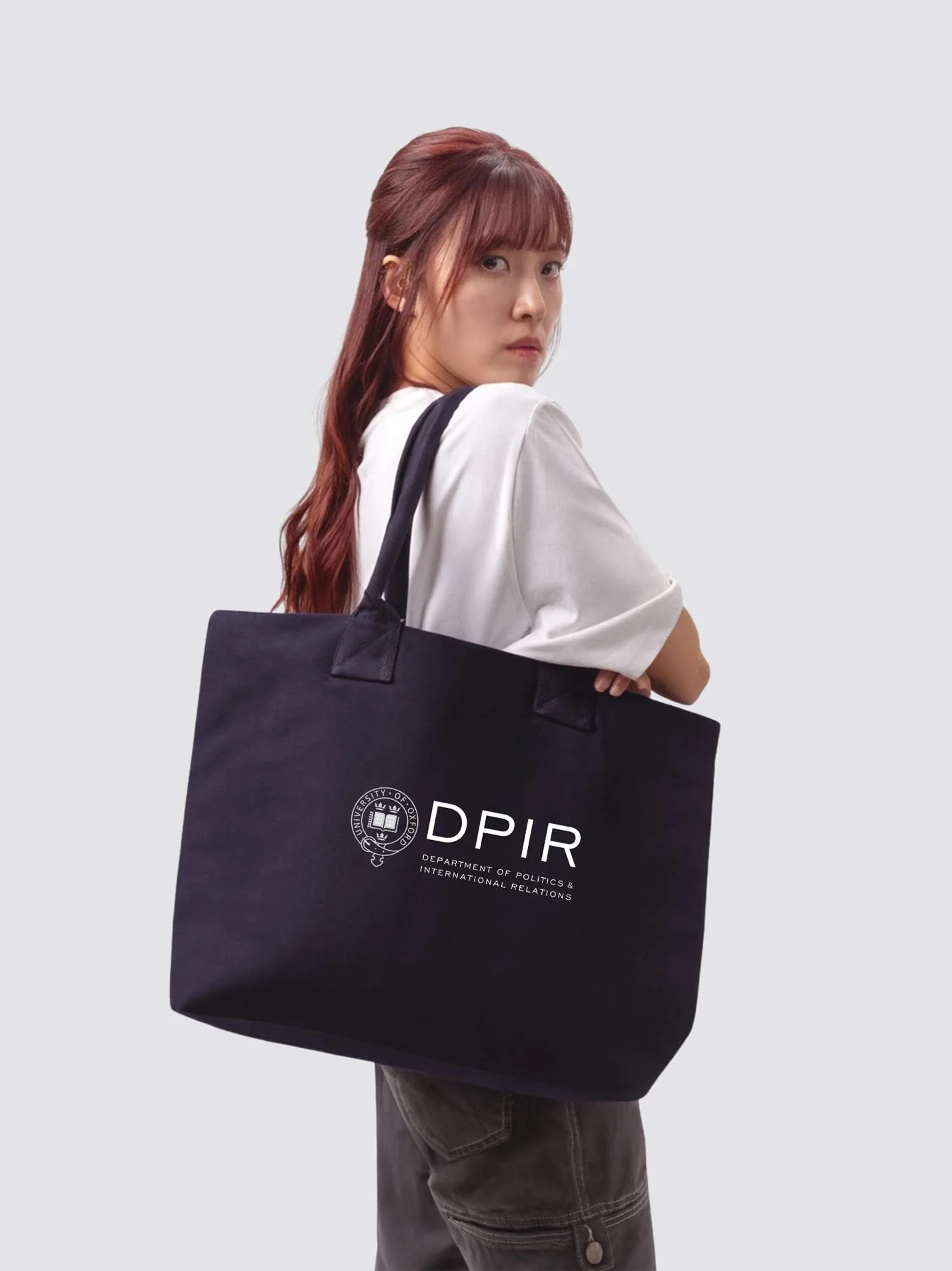 University of Oxford Department of Politics and International Relations Cotton Canvas Printed Shopper Bag