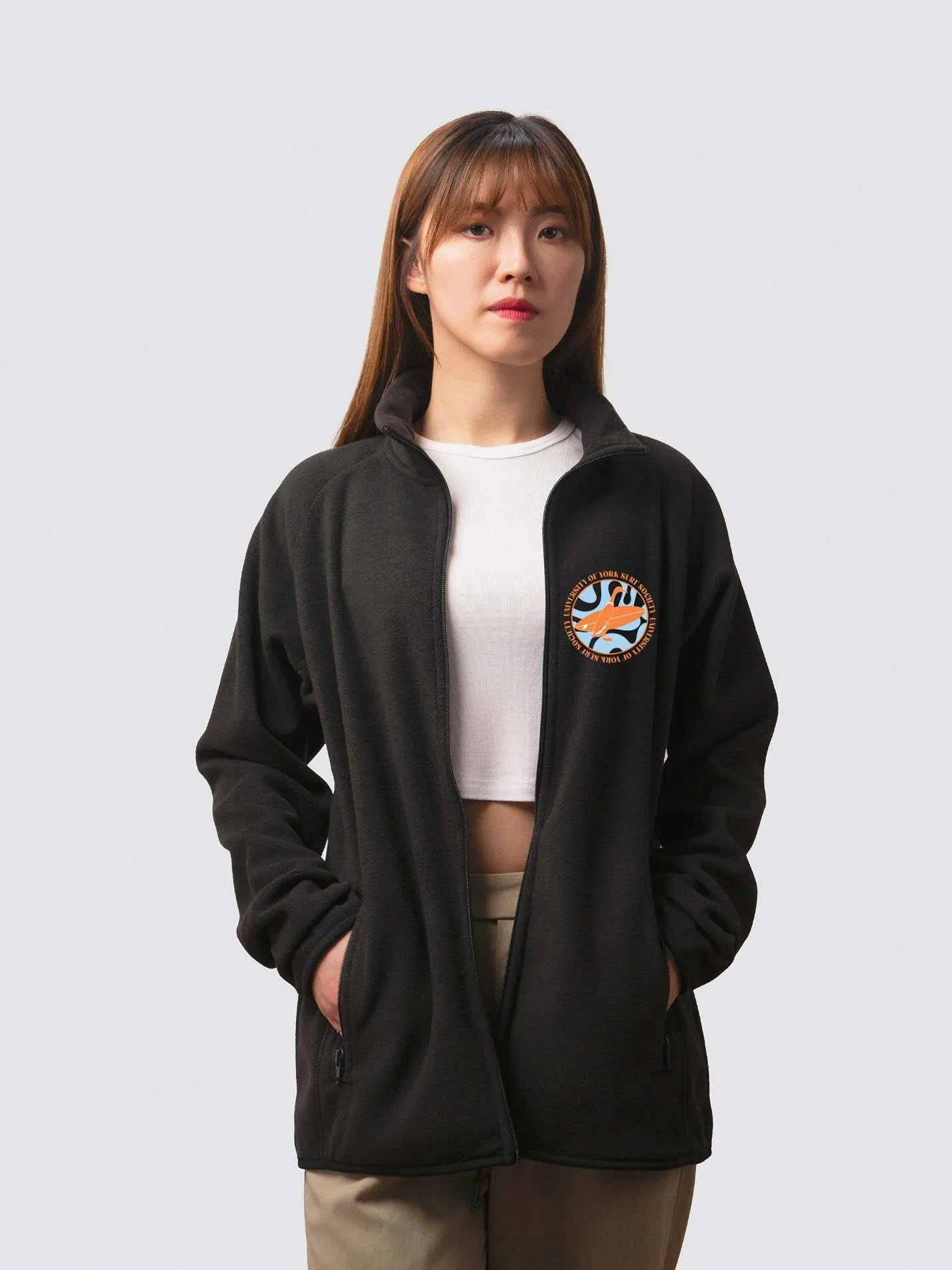 University of York Surf Society Sustainable Unisex Full Zip Fleece