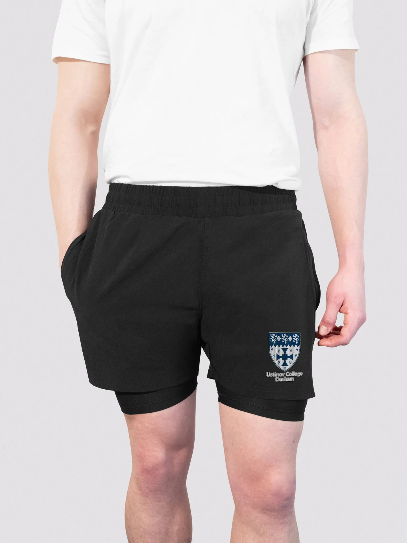 Ustinov College Durham Men's Dual Layer Sports Shorts