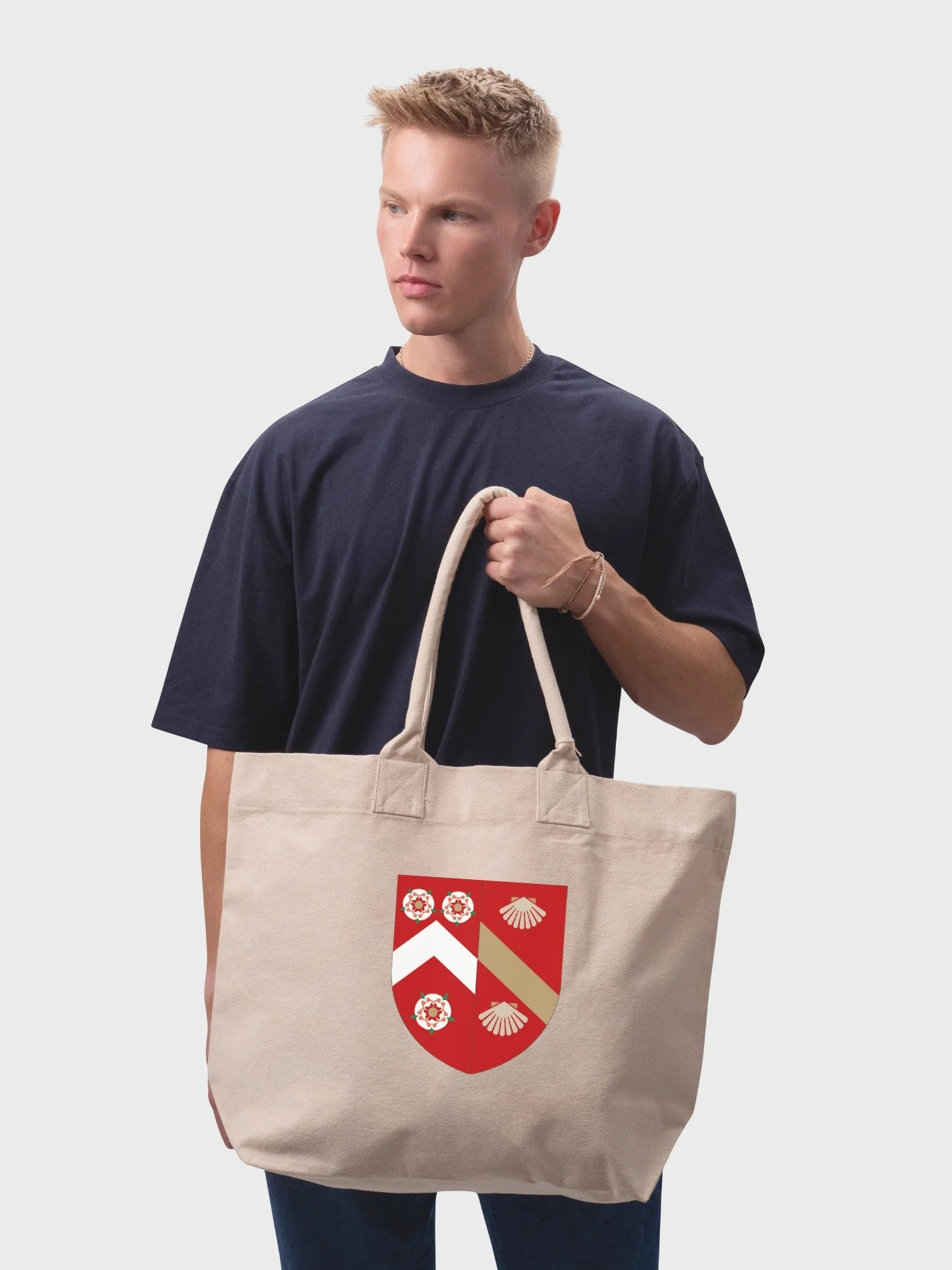 Wadham College Oxford Cotton Canvas Printed Shopper Bag