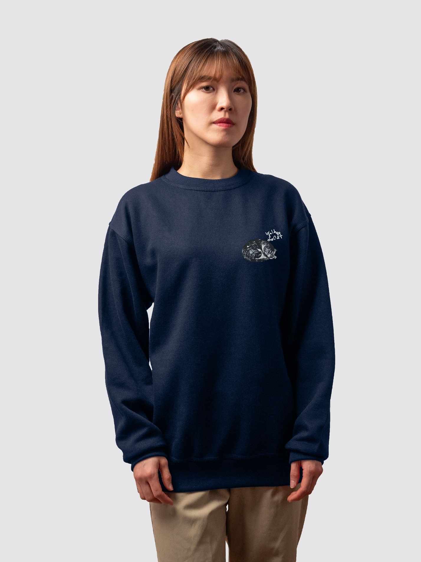 Walter the Cat - Exeter College Unisex Heavyweight Sweatshirt - Image 3