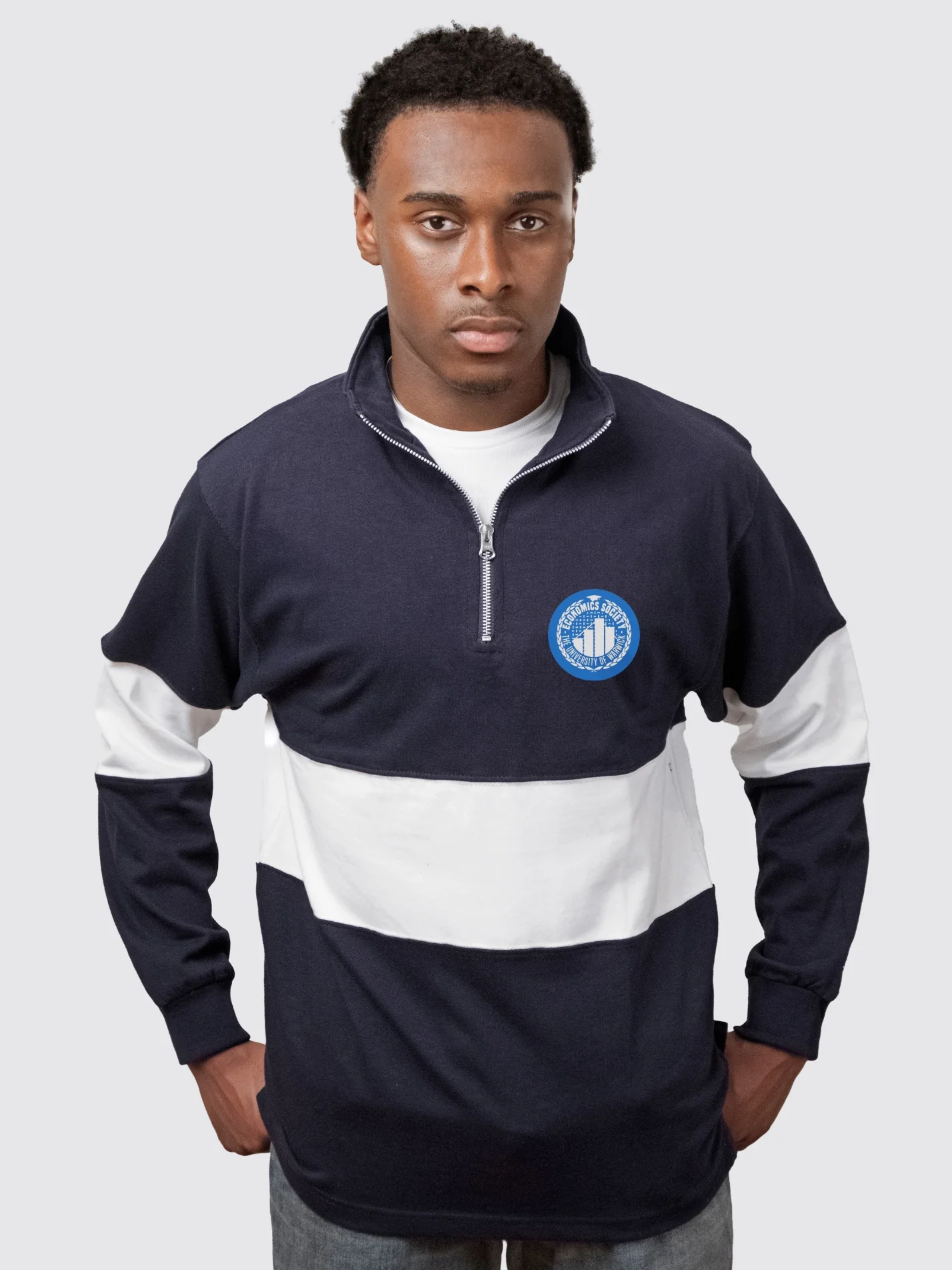 Warwick Economics Society Unisex Panelled 1/4 Zip Sweatshirt